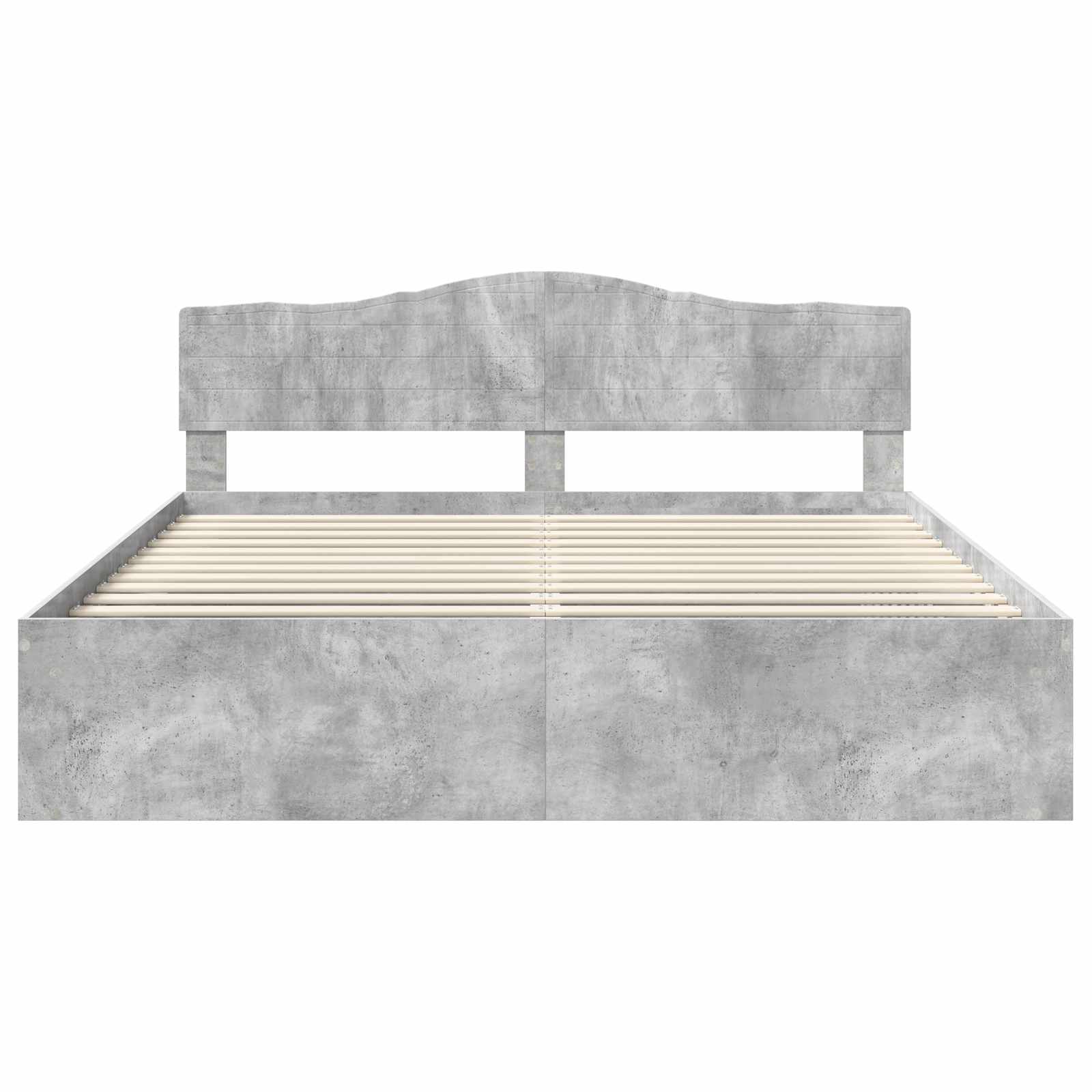 Bedframe met hoofdeinde Beton 180 x 200 cm Massief grenenhout is nu te koop bij PeponiXL, paradijselijk wonen!