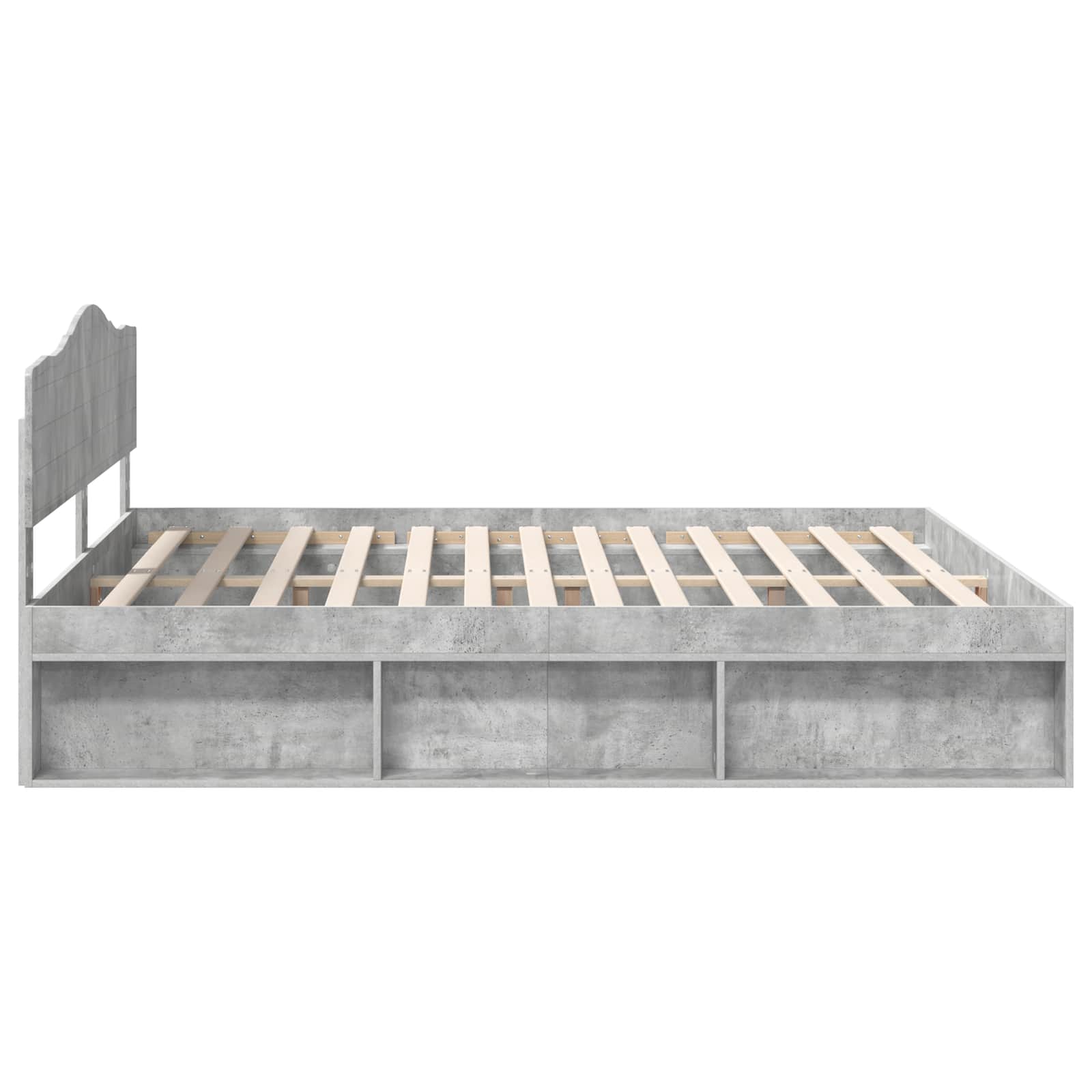 Bedframe met hoofdeinde Beton 180 x 200 cm Massief grenenhout is nu te koop bij PeponiXL, paradijselijk wonen!
