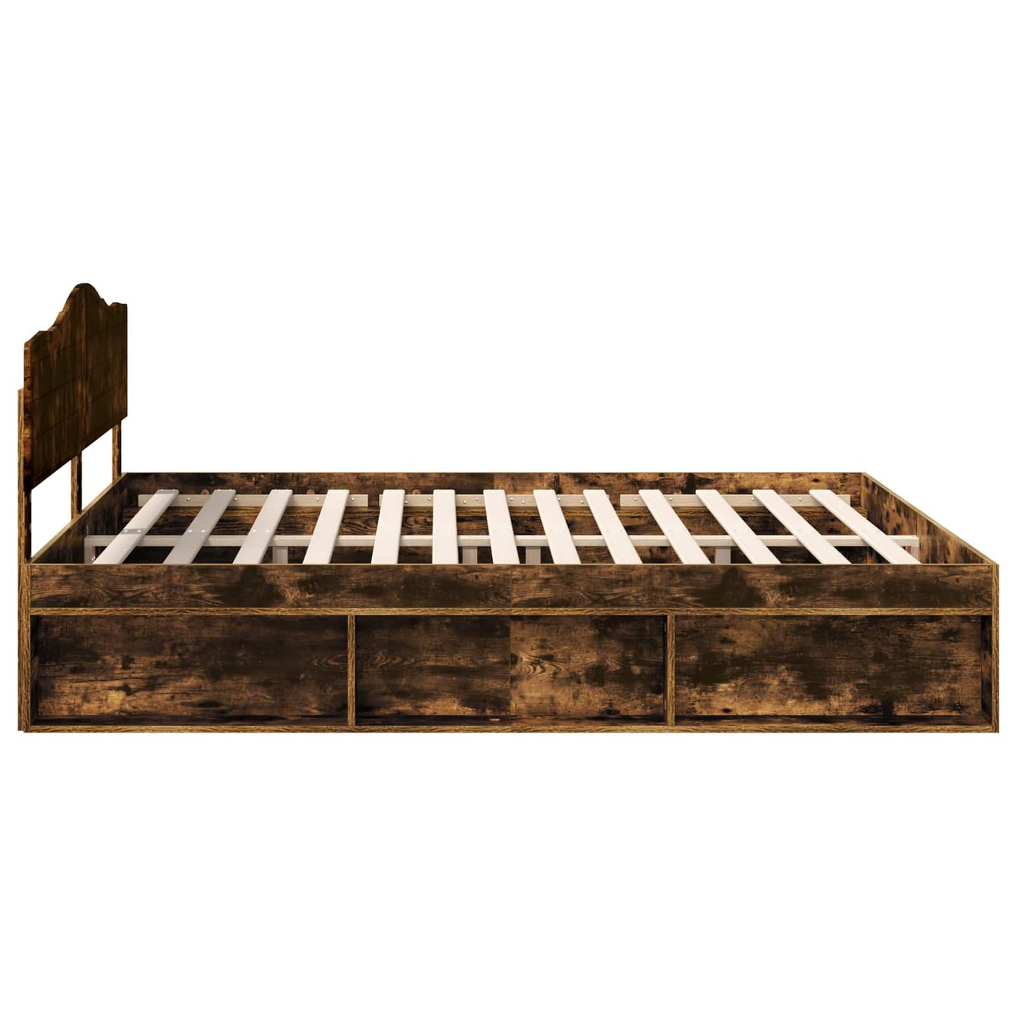 Bedframe Gerookt eiken 180 x 200 cm Massief grenenhout is nu te koop bij PeponiXL, paradijselijk wonen!
