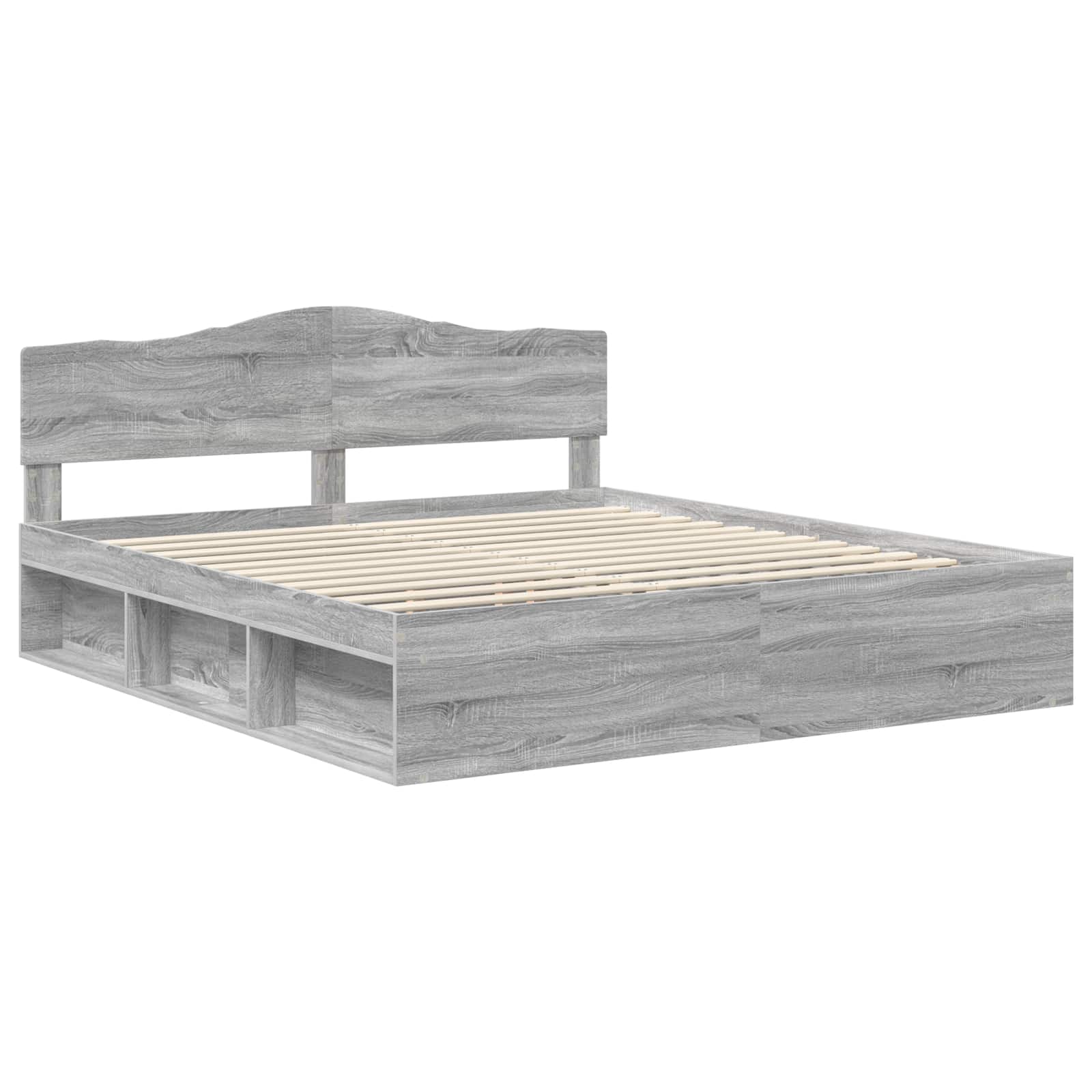 Bedframe Grijs Sonoma 180 x 200 cm Massief grenenhout is nu te koop bij PeponiXL, paradijselijk wonen!
