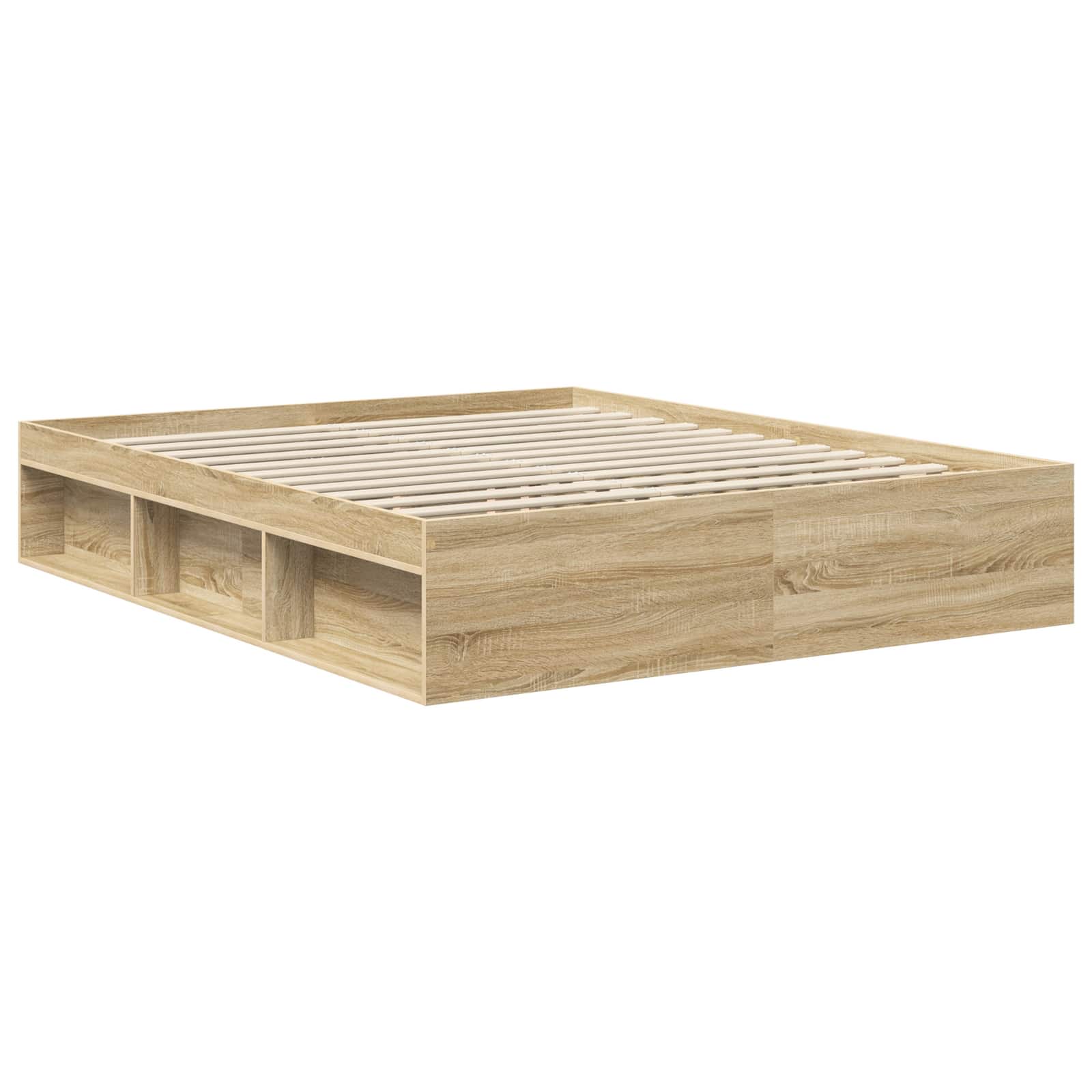 Bedframe met hoofdeinde Sonoma 160 x 200 cm Massief grenenhout is nu te koop bij PeponiXL, paradijselijk wonen!
