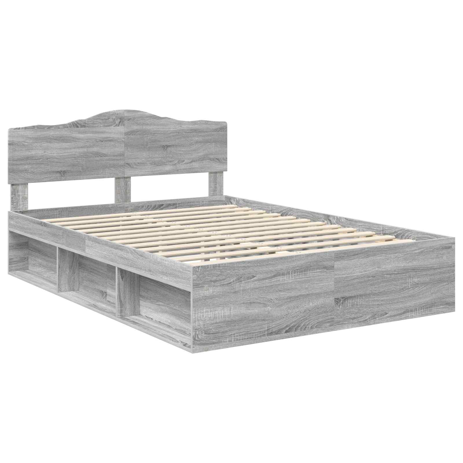 Bedframe Grijs Sonoma 160 x 200 cm Massief grenenhout is nu te koop bij PeponiXL, paradijselijk wonen!