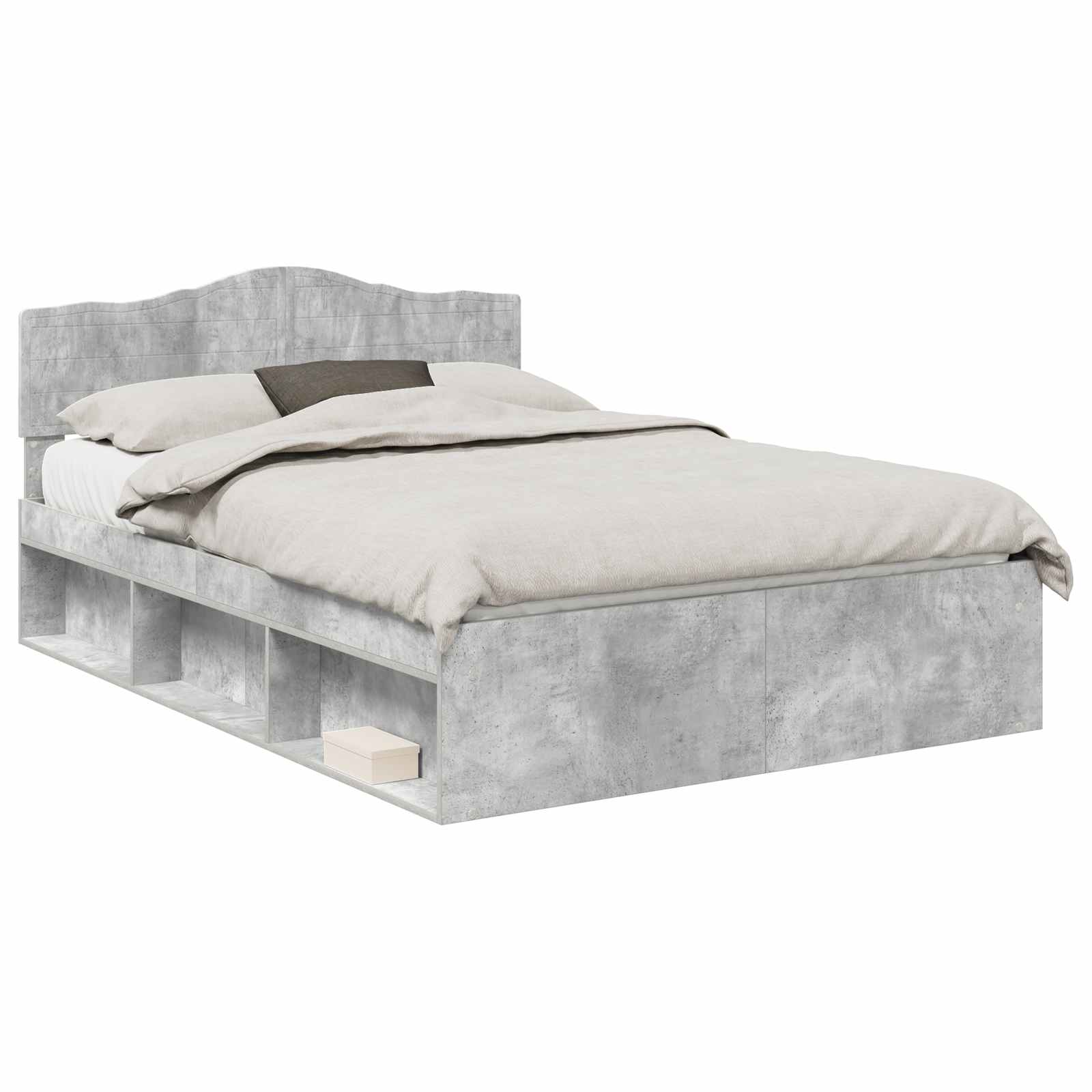 Bedframe Concerte Grijs 150 x 200 cm Massief grenenhout is nu te koop bij PeponiXL, paradijselijk wonen!