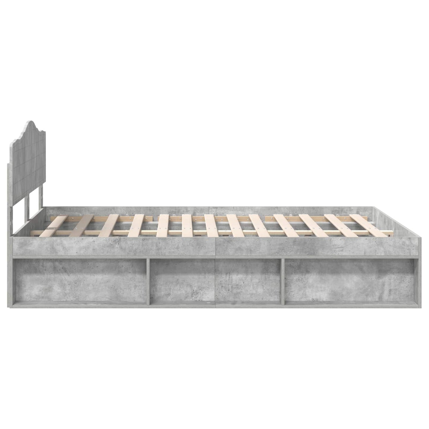 Bedframe Concerte Grijs 150 x 200 cm Massief grenenhout is nu te koop bij PeponiXL, paradijselijk wonen!