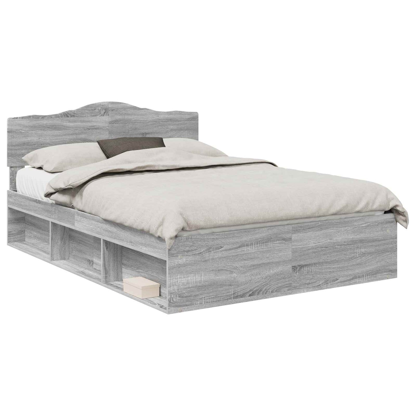 Bedframe Grijs Sonoma 140 x 200 cm Massief grenenhout is nu te koop bij PeponiXL, paradijselijk wonen!