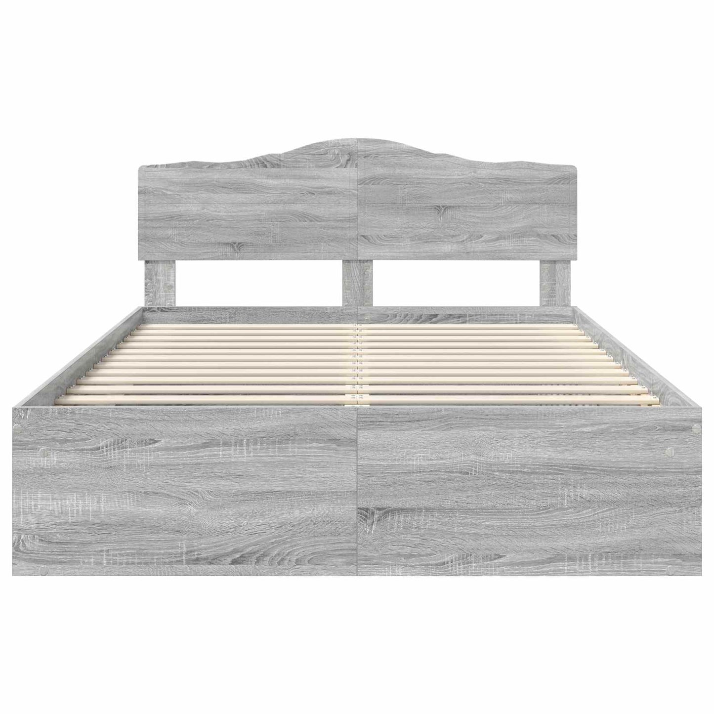Bedframe Grijs Sonoma 140 x 200 cm Massief grenenhout is nu te koop bij PeponiXL, paradijselijk wonen!