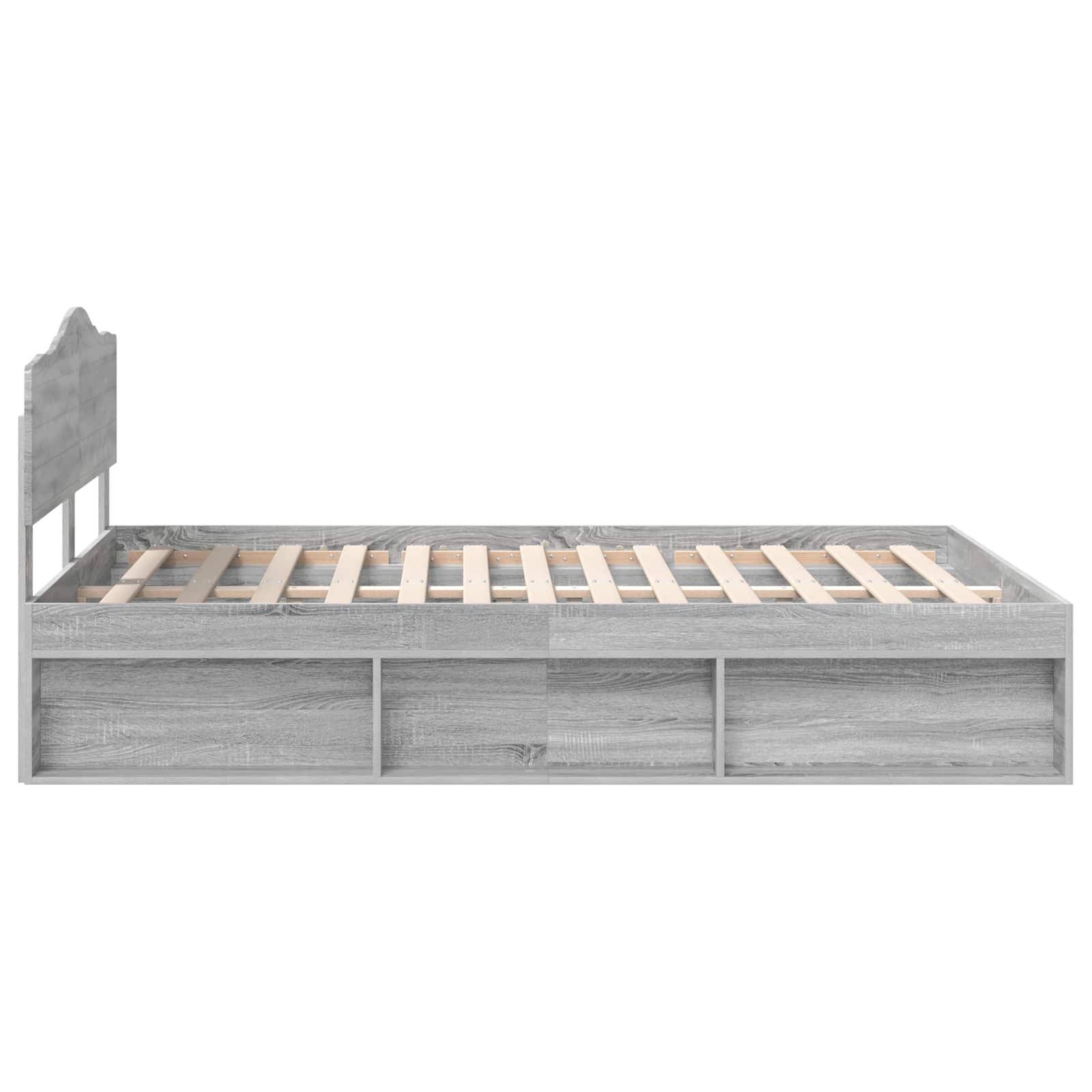 Bedframe Grijs Sonoma 140 x 200 cm Massief grenenhout is nu te koop bij PeponiXL, paradijselijk wonen!