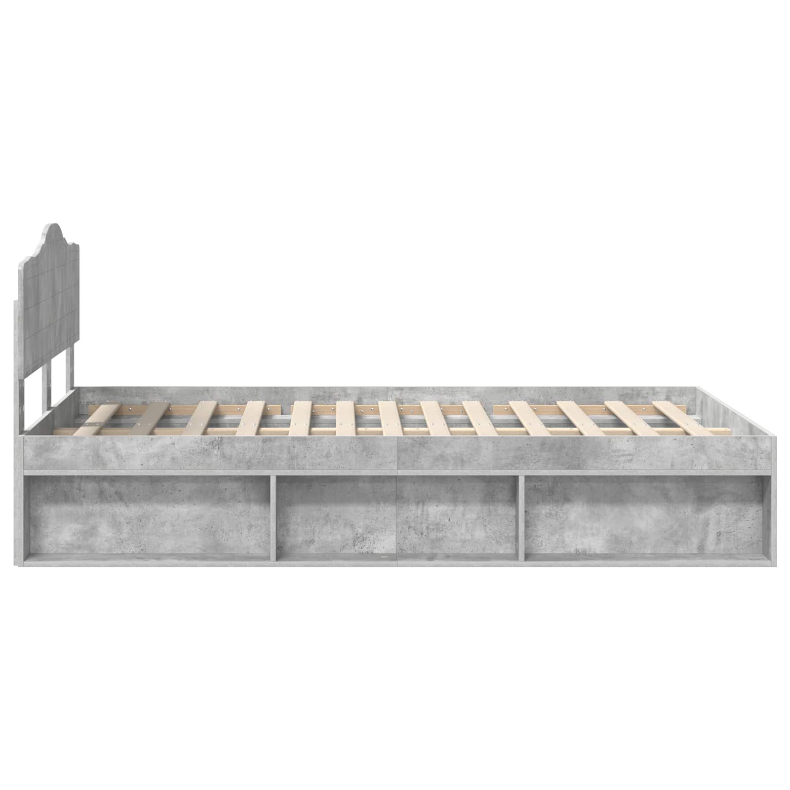 Bedframe Concerte Grijs 135 x 190 cm Massief grenenhout is nu te koop bij PeponiXL, paradijselijk wonen!