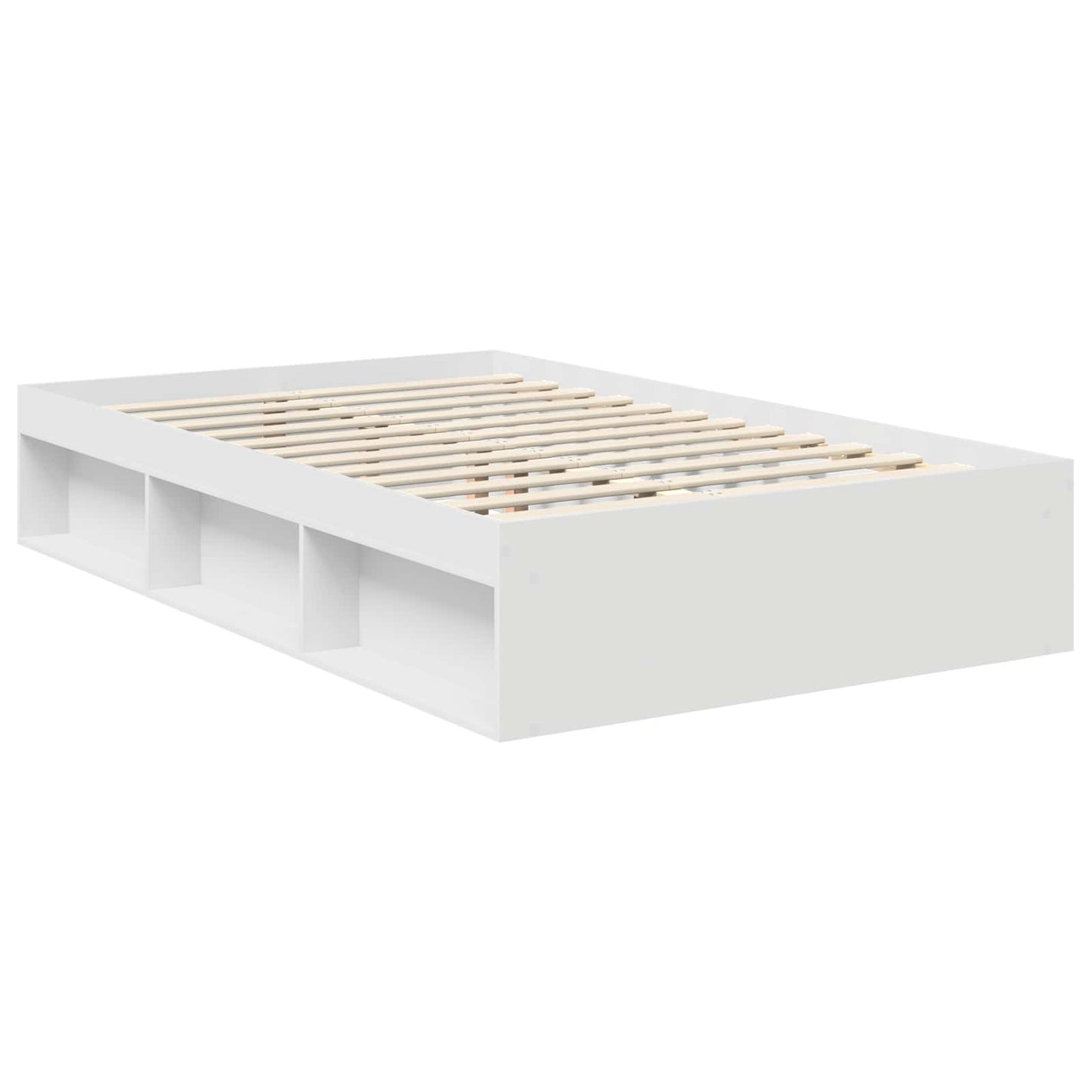 Bedframe met hoofdeinde Wit 120 x 200 cm Massief grenenhout is nu te koop bij PeponiXL, paradijselijk wonen!