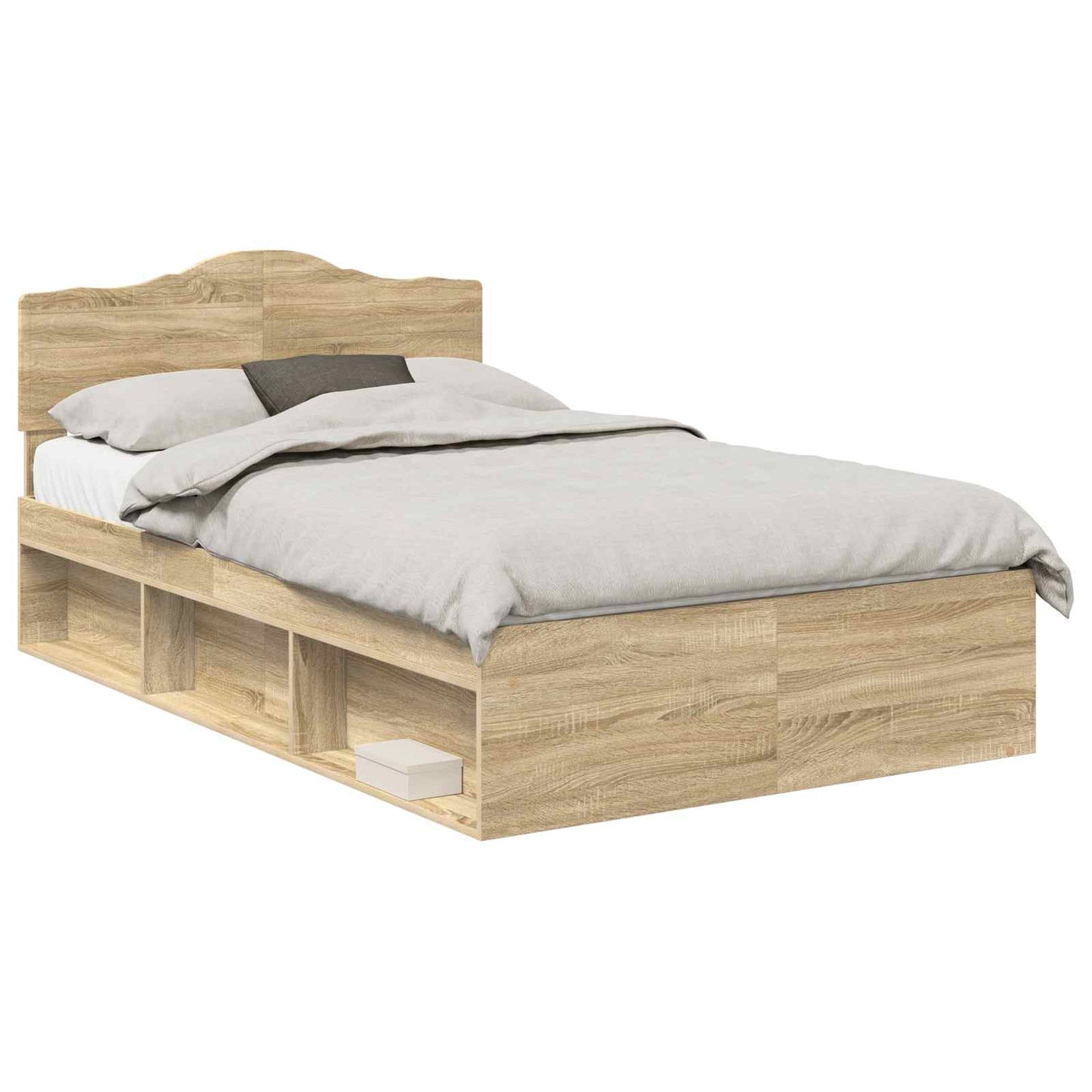 Bedframe met hoofdeinde Sonoma 120 x 200 cm Massief grenenhout is nu te koop bij PeponiXL, paradijselijk wonen!