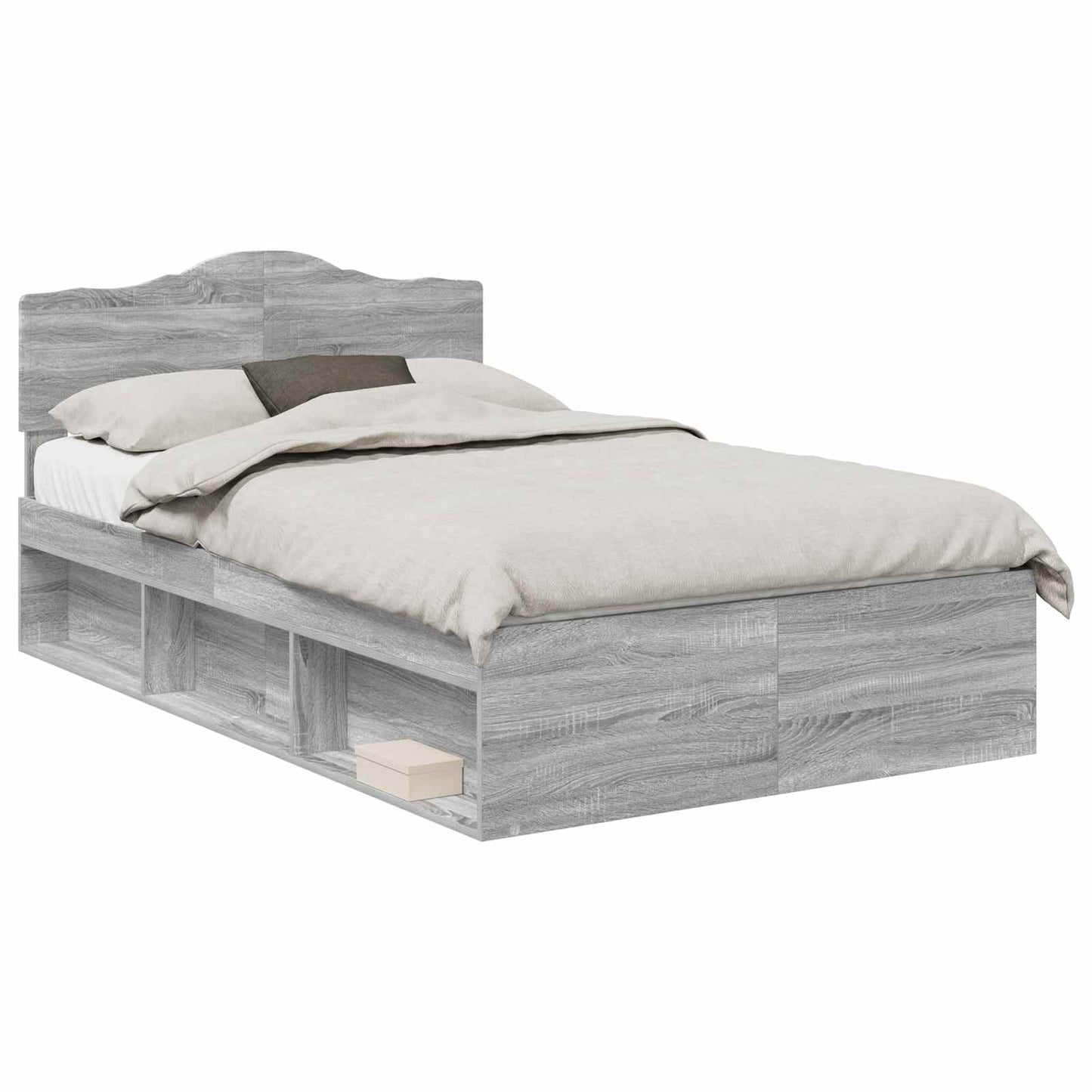Bedframe Grijs Sonoma 120 x 200 cm Massief grenenhout is nu te koop bij PeponiXL, paradijselijk wonen!