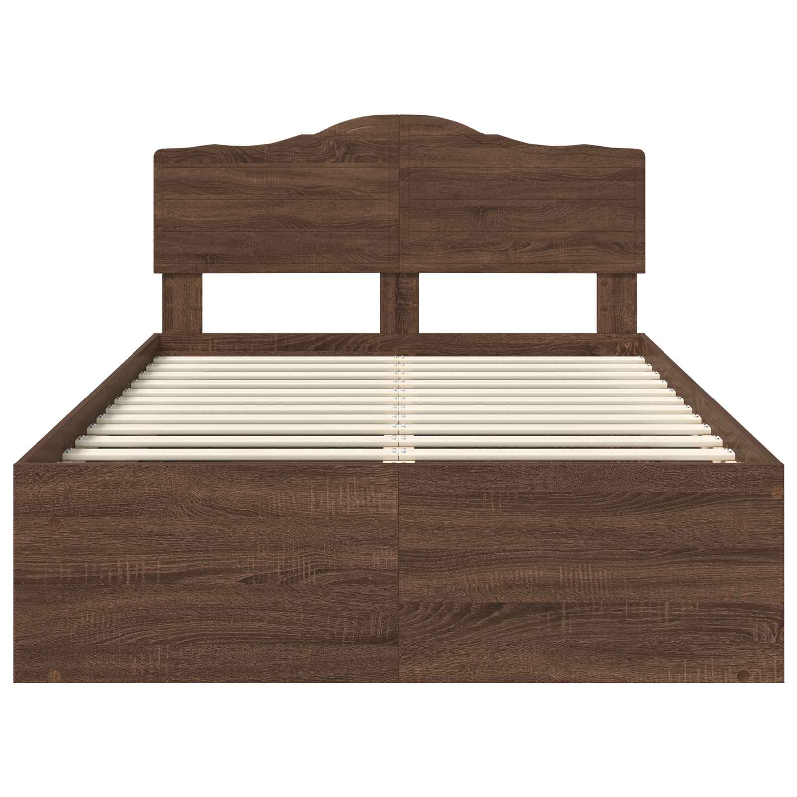 Bedframe Bruin Eiken 120 x 200 cm Massief grenenhout is nu te koop bij PeponiXL, paradijselijk wonen!