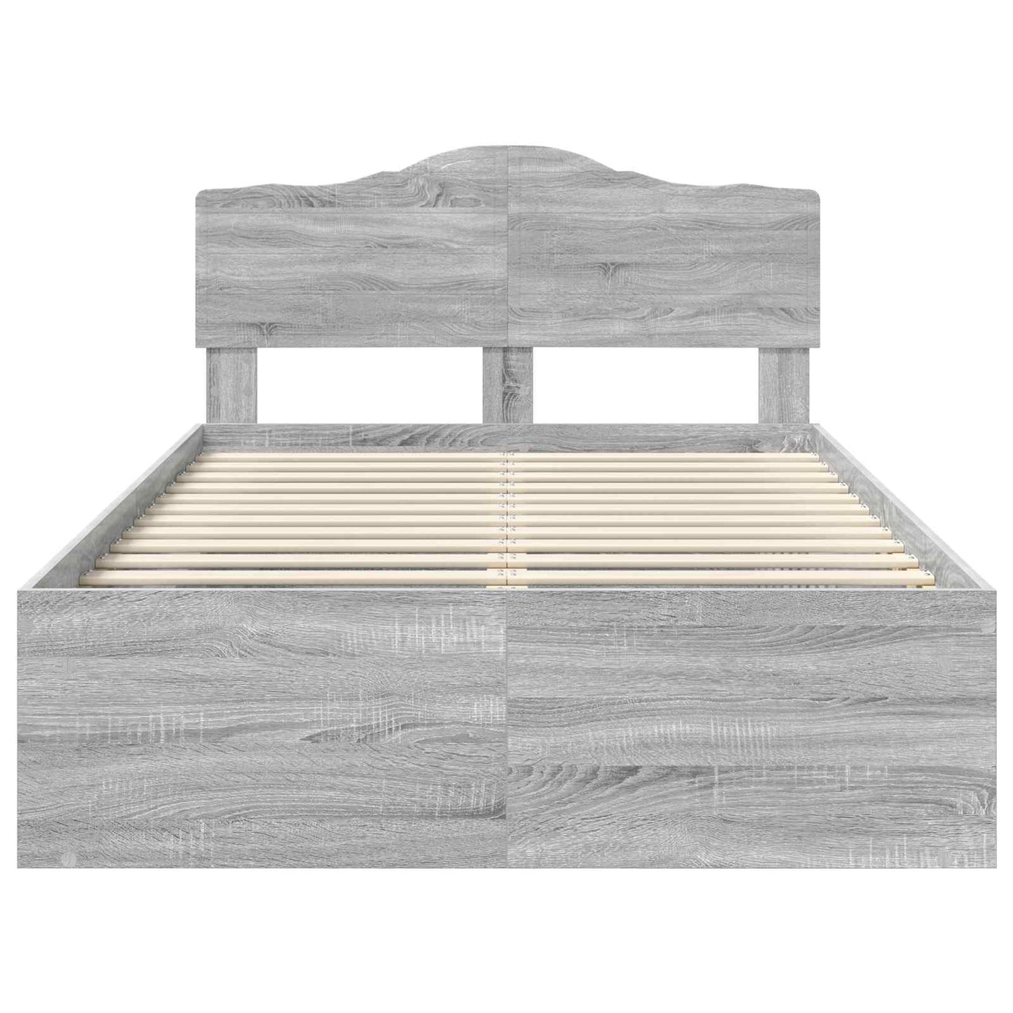 Bedframe Grijs Sonoma 120 x 190 cm Massief grenenhout is nu te koop bij PeponiXL, paradijselijk wonen!