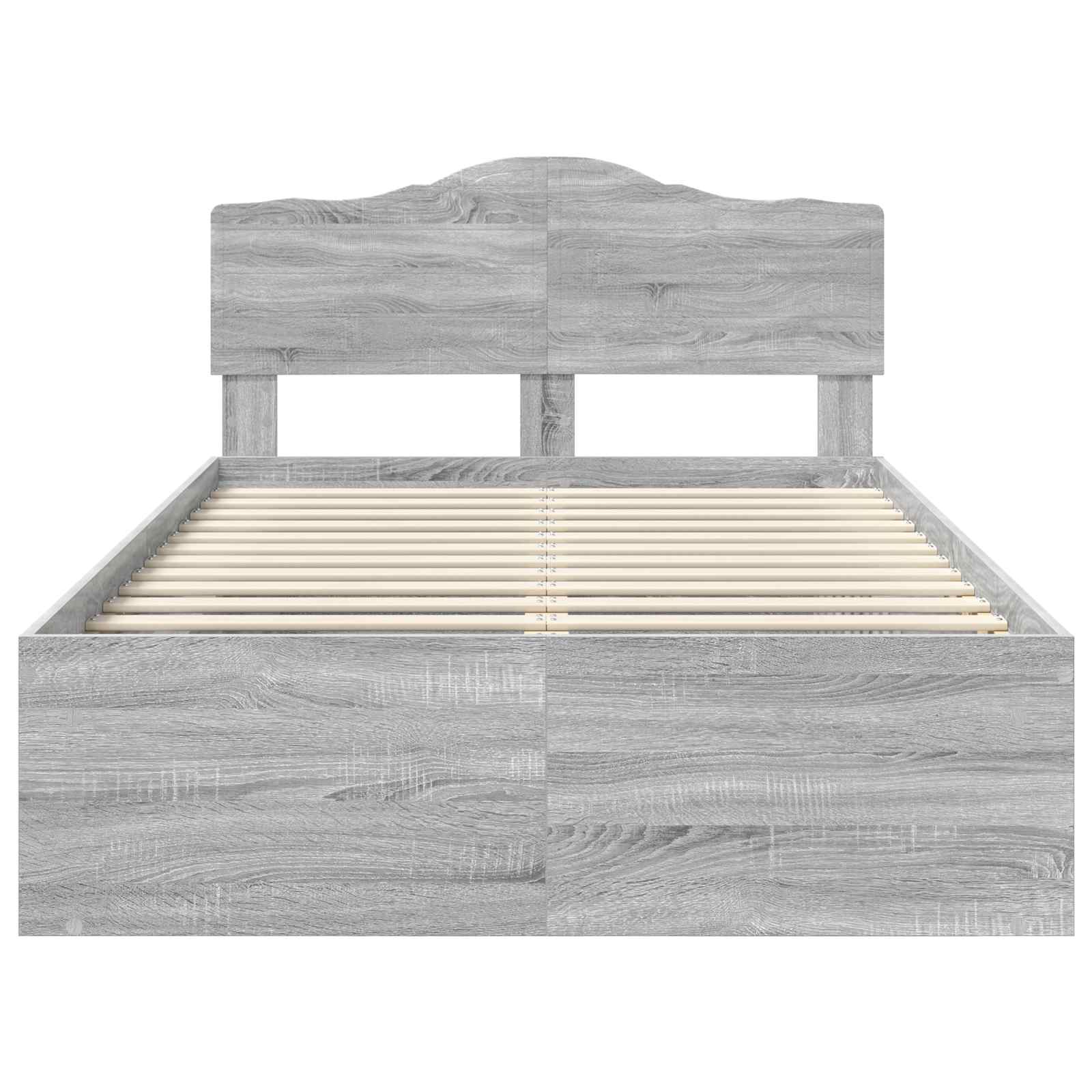 Bedframe Grijs Sonoma 120 x 190 cm Massief grenenhout is nu te koop bij PeponiXL, paradijselijk wonen!