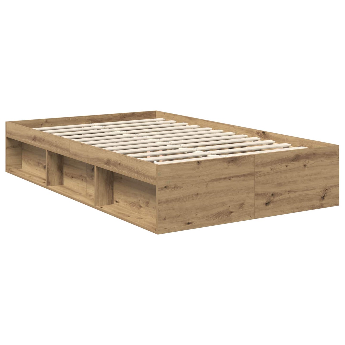 Bedframe Ambachtelijk eiken 120 x 190 cm Massief grenenhout is nu te koop bij PeponiXL, paradijselijk wonen!
