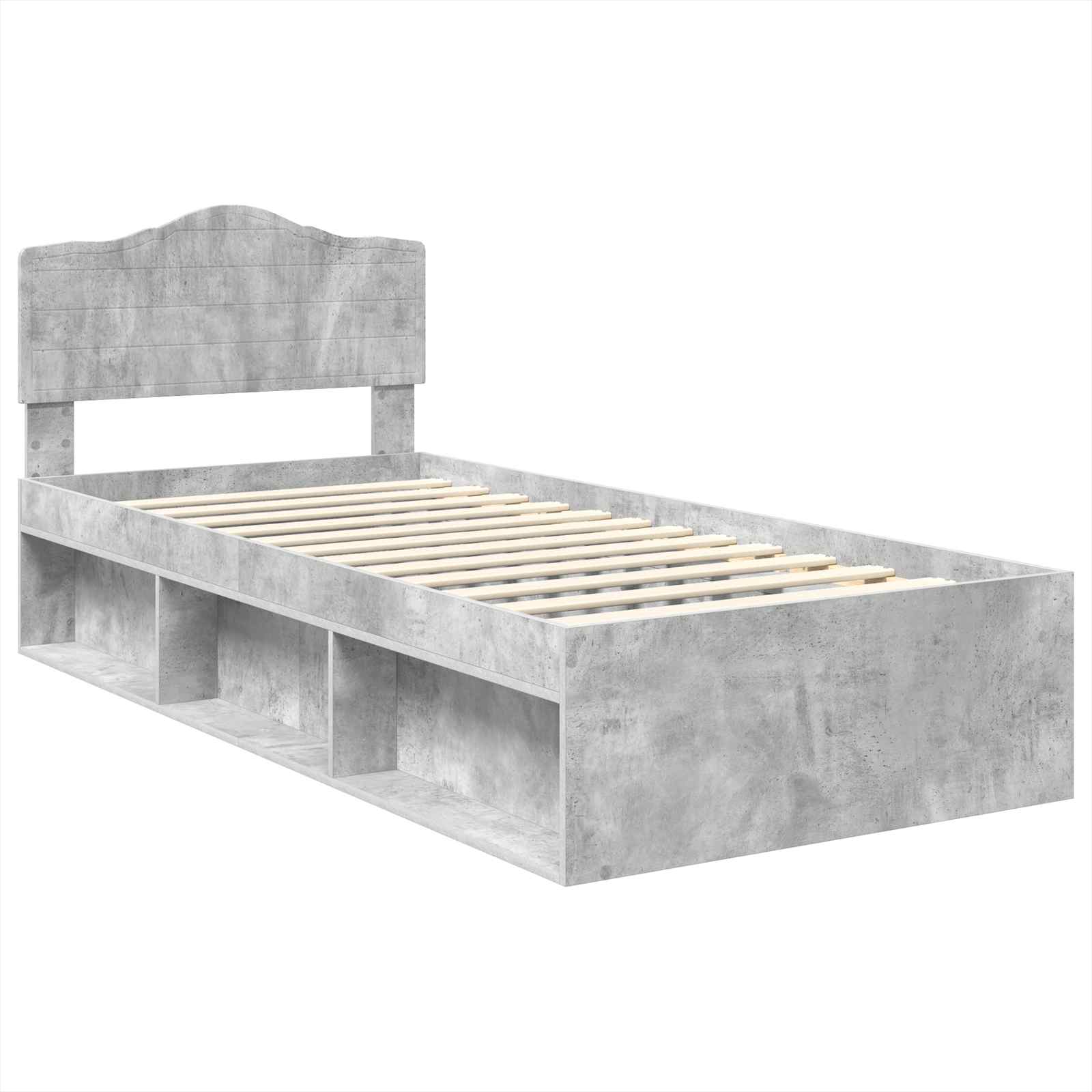 Bedframe Concerte Grijs 100 x 200 cm Massief grenenhout is nu te koop bij PeponiXL, paradijselijk wonen!