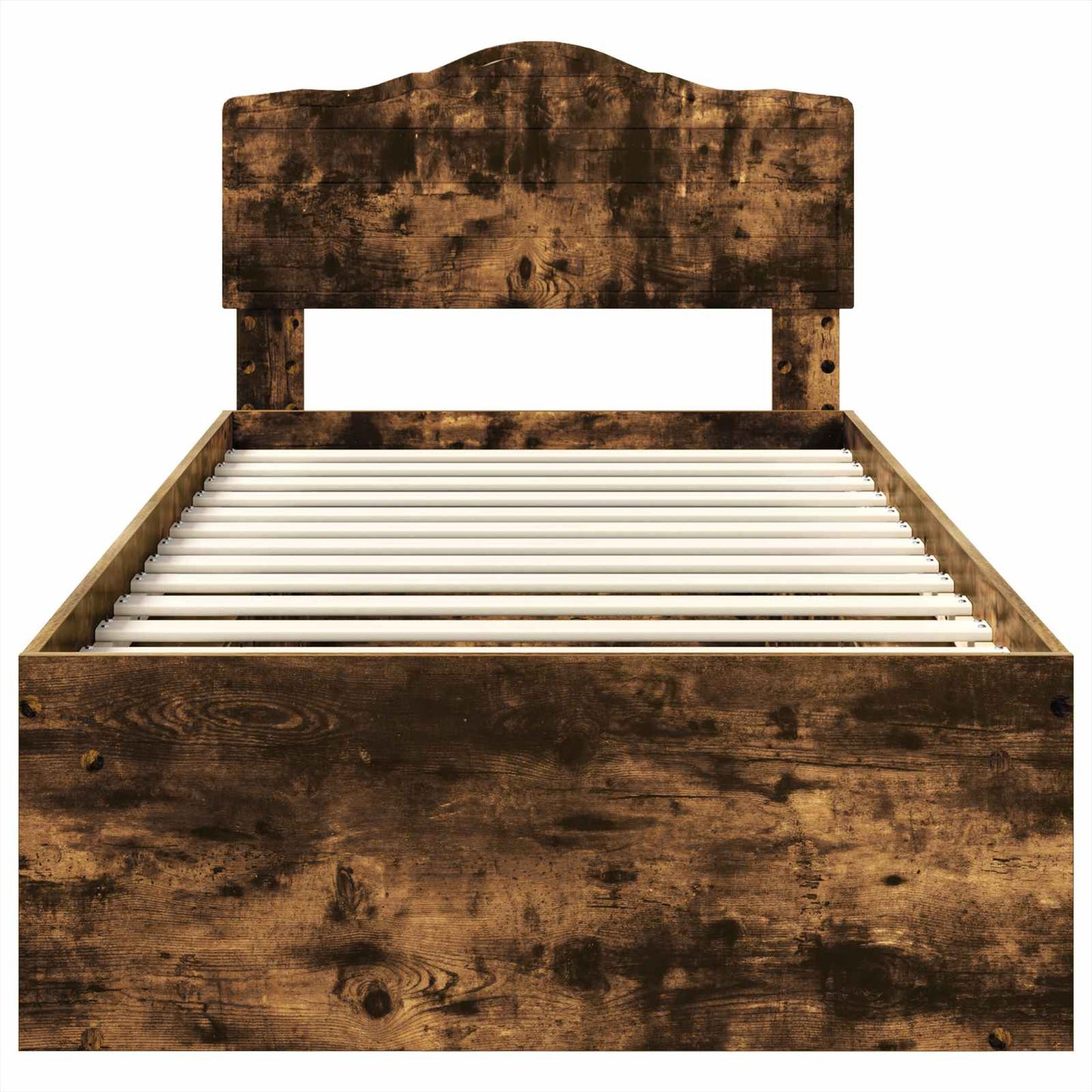 Bedframe Gerookt eiken 100 x 200 cm Massief grenenhout is nu te koop bij PeponiXL, paradijselijk wonen!