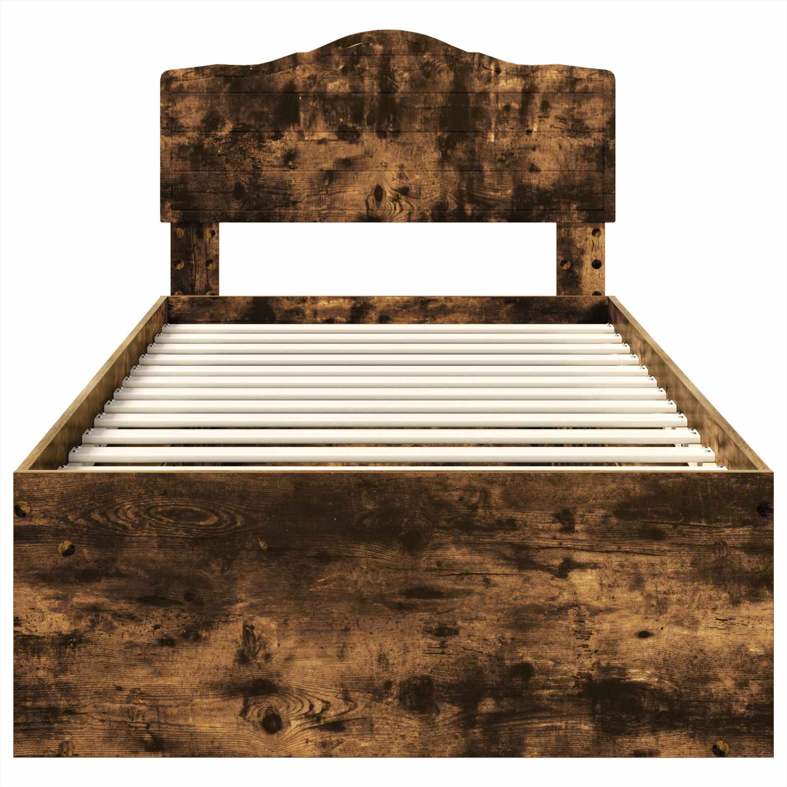 Bedframe Gerookt eiken 100 x 200 cm Massief grenenhout is nu te koop bij PeponiXL, paradijselijk wonen!