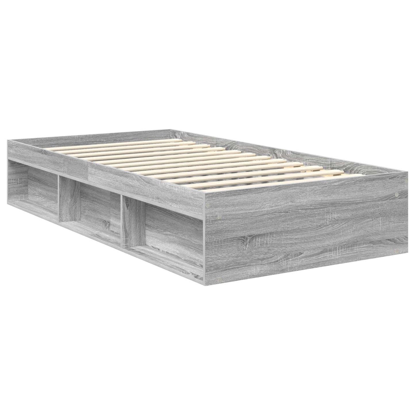 Bedframe Grijs Sonoma 100 x 200 cm Massief grenenhout is nu te koop bij PeponiXL, paradijselijk wonen!