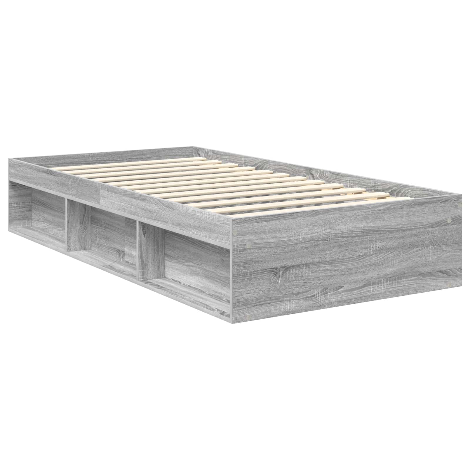 Bedframe Grijs Sonoma 100 x 200 cm Massief grenenhout is nu te koop bij PeponiXL, paradijselijk wonen!