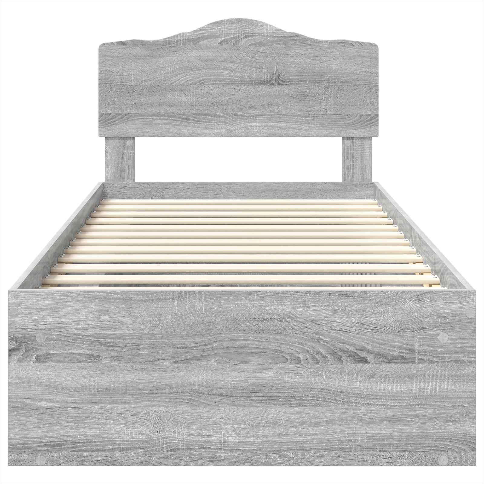 Bedframe Grijs Sonoma 100 x 200 cm Massief grenenhout is nu te koop bij PeponiXL, paradijselijk wonen!
