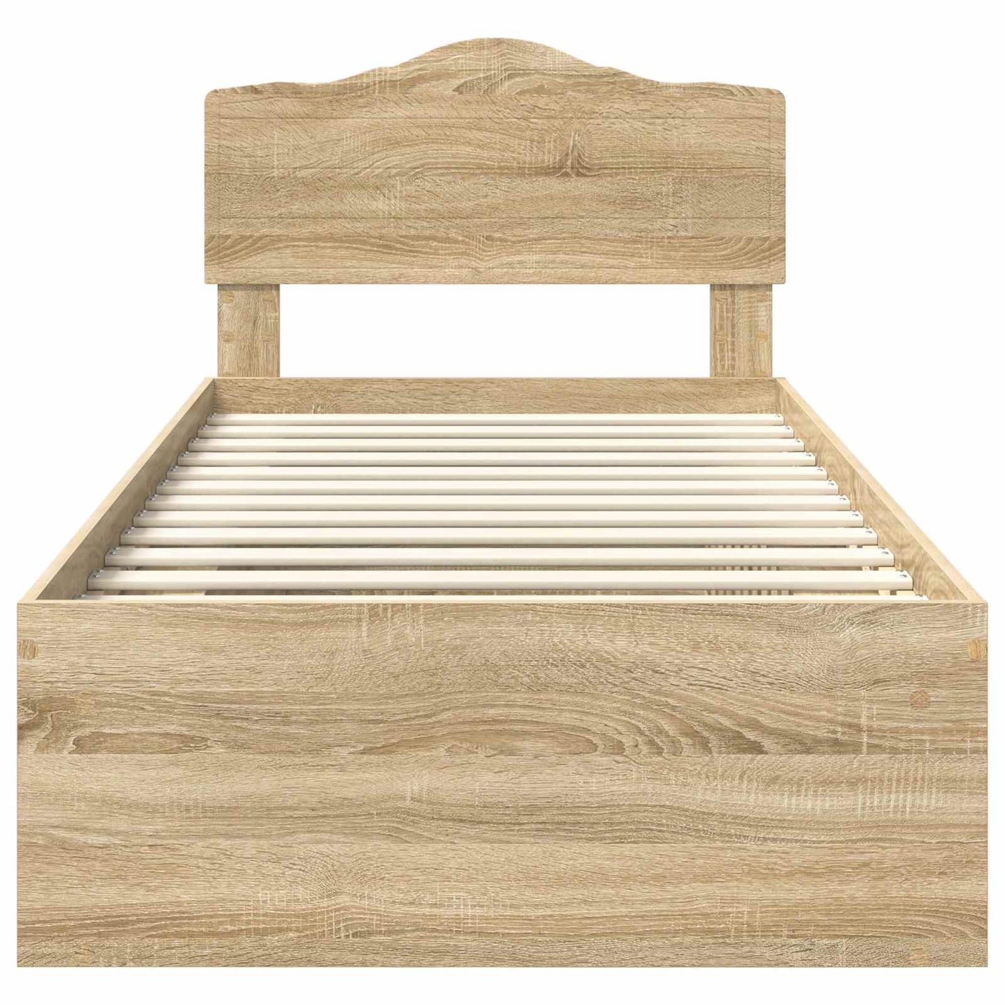 Bedframe Sonoma Eiken 90 x 200 cm Massief grenenhout is nu te koop bij PeponiXL, paradijselijk wonen!