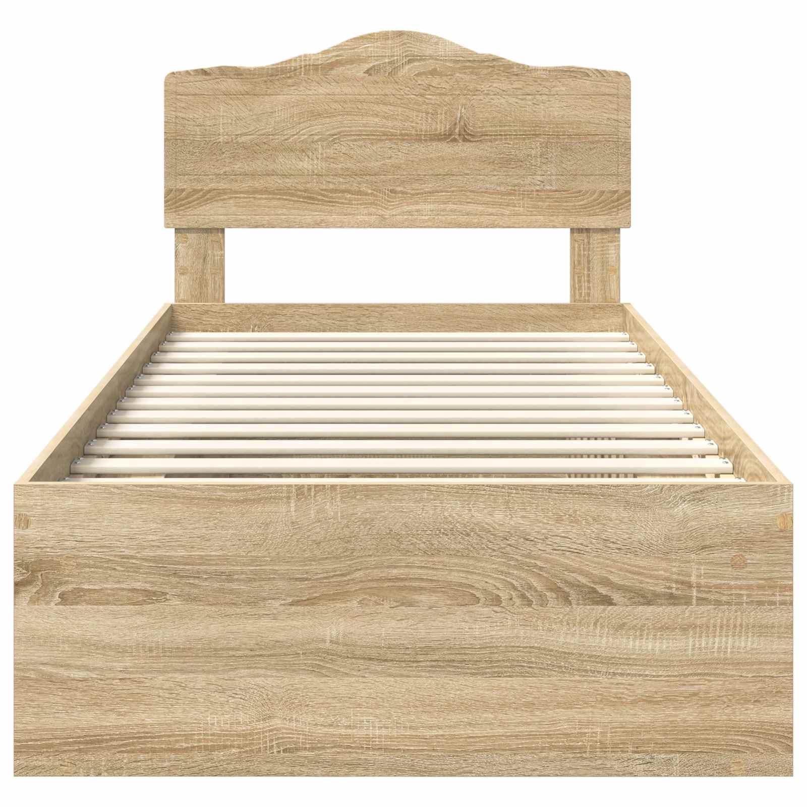 Bedframe Sonoma Eiken 90 x 200 cm Massief grenenhout is nu te koop bij PeponiXL, paradijselijk wonen!