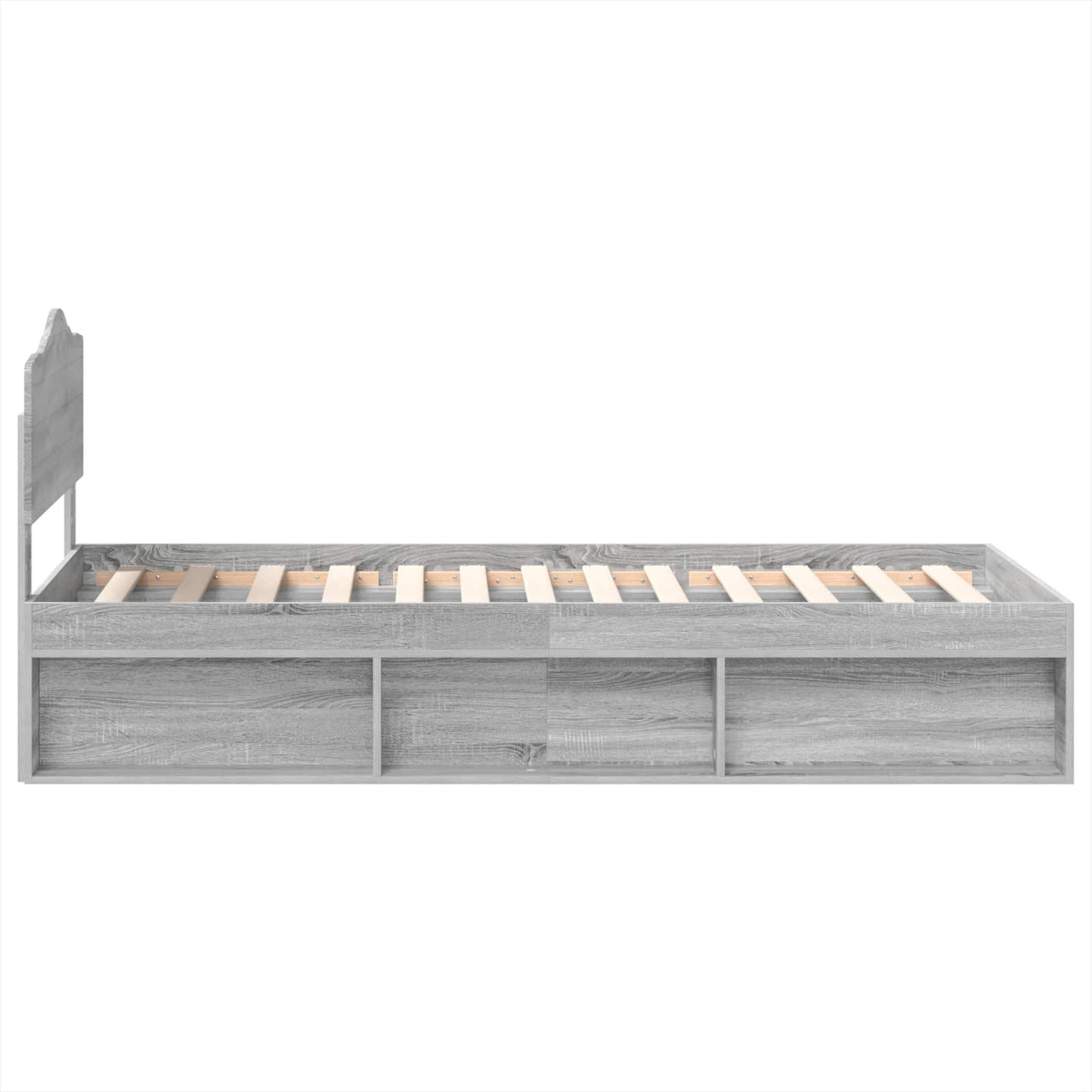Bedframe Grijs Sonoma 90 x 200 cm Massief grenenhout is nu te koop bij PeponiXL, paradijselijk wonen!