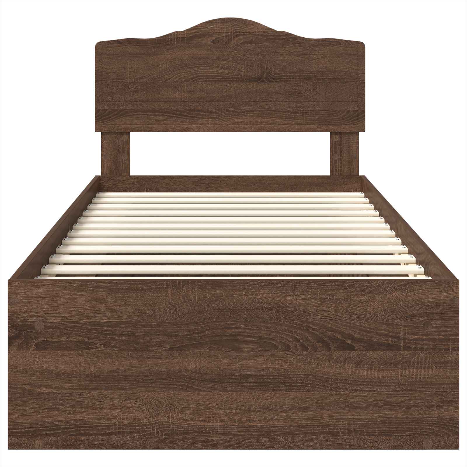 Bedframe Bruin Eiken 90 x 200 cm Massief grenenhout is nu te koop bij PeponiXL, paradijselijk wonen!