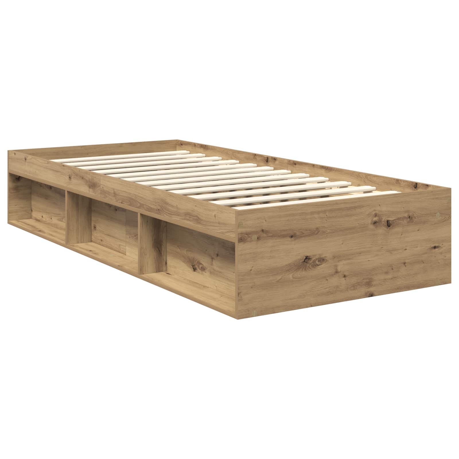 Bedframe Ambachtelijk eiken 90 x 200 cm Massief grenenhout is nu te koop bij PeponiXL, paradijselijk wonen!