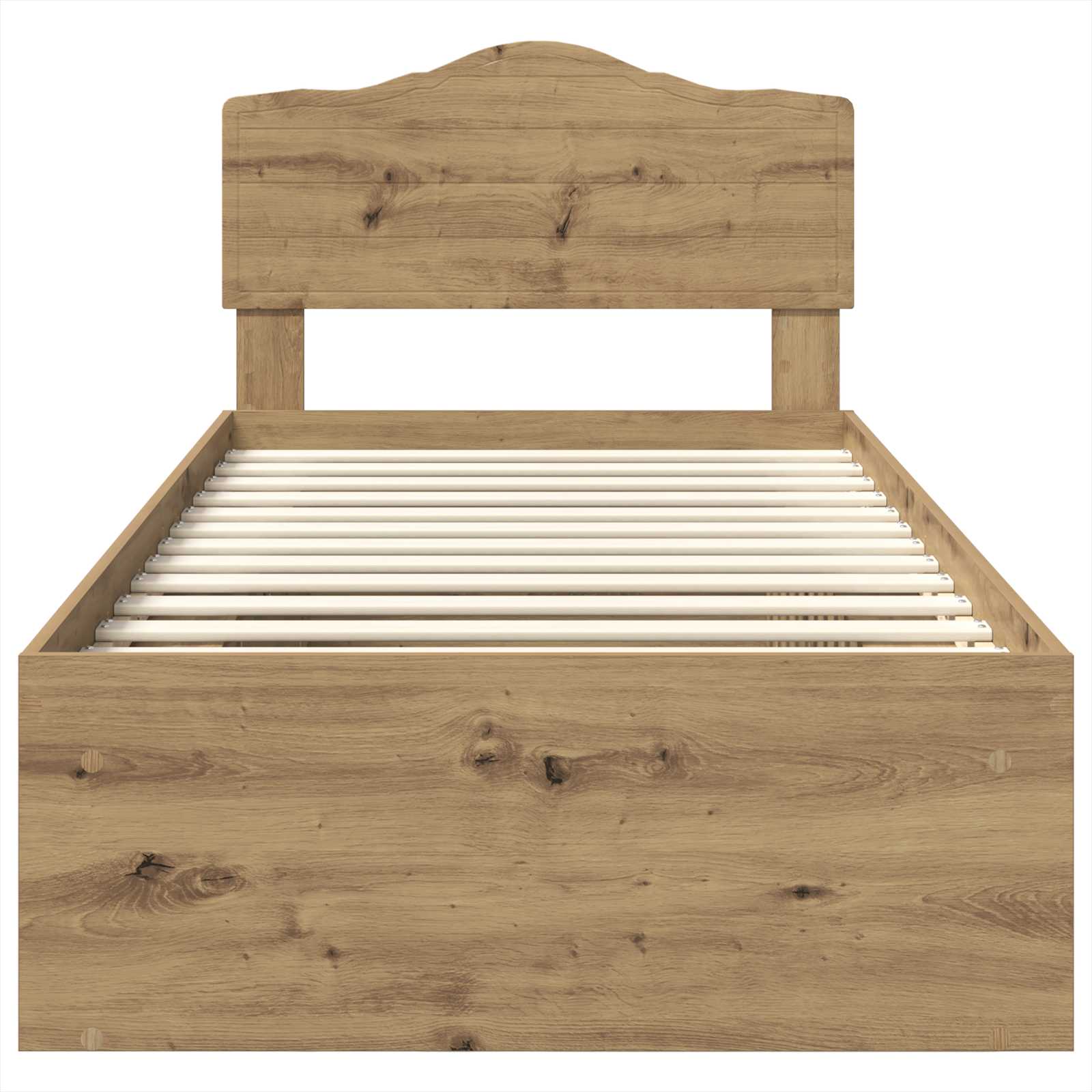 Bedframe Ambachtelijk eiken 90 x 200 cm Massief grenenhout is nu te koop bij PeponiXL, paradijselijk wonen!