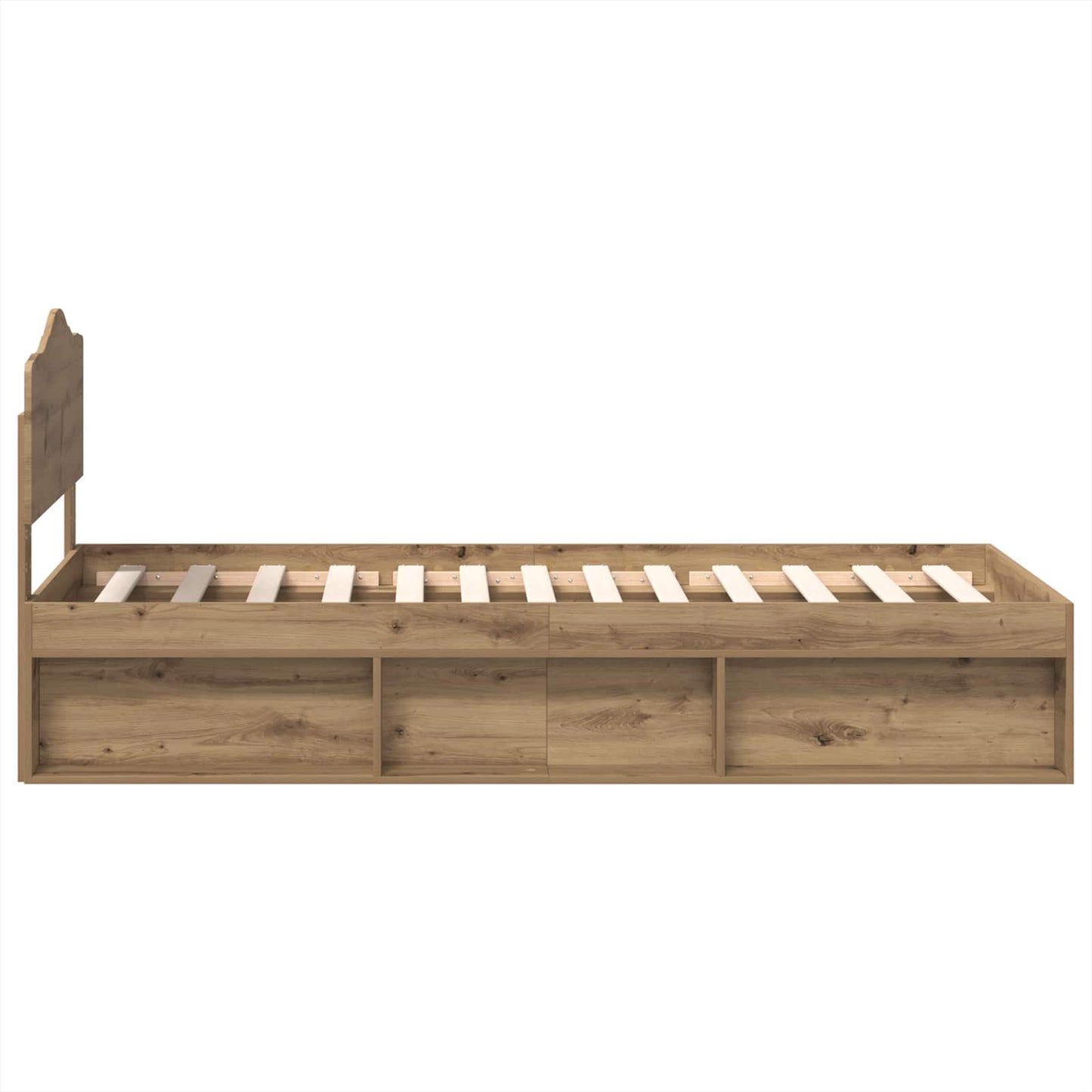 Bedframe Ambachtelijk eiken 90 x 200 cm Massief grenenhout is nu te koop bij PeponiXL, paradijselijk wonen!
