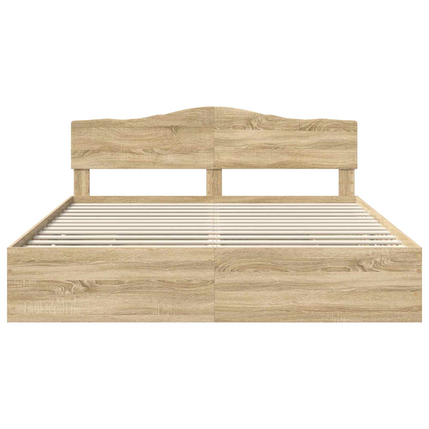 Bedframe met lade Sonoma Eiken 200 x 200 cm Ingenieurshout is nu te koop bij PeponiXL, paradijselijk wonen!
