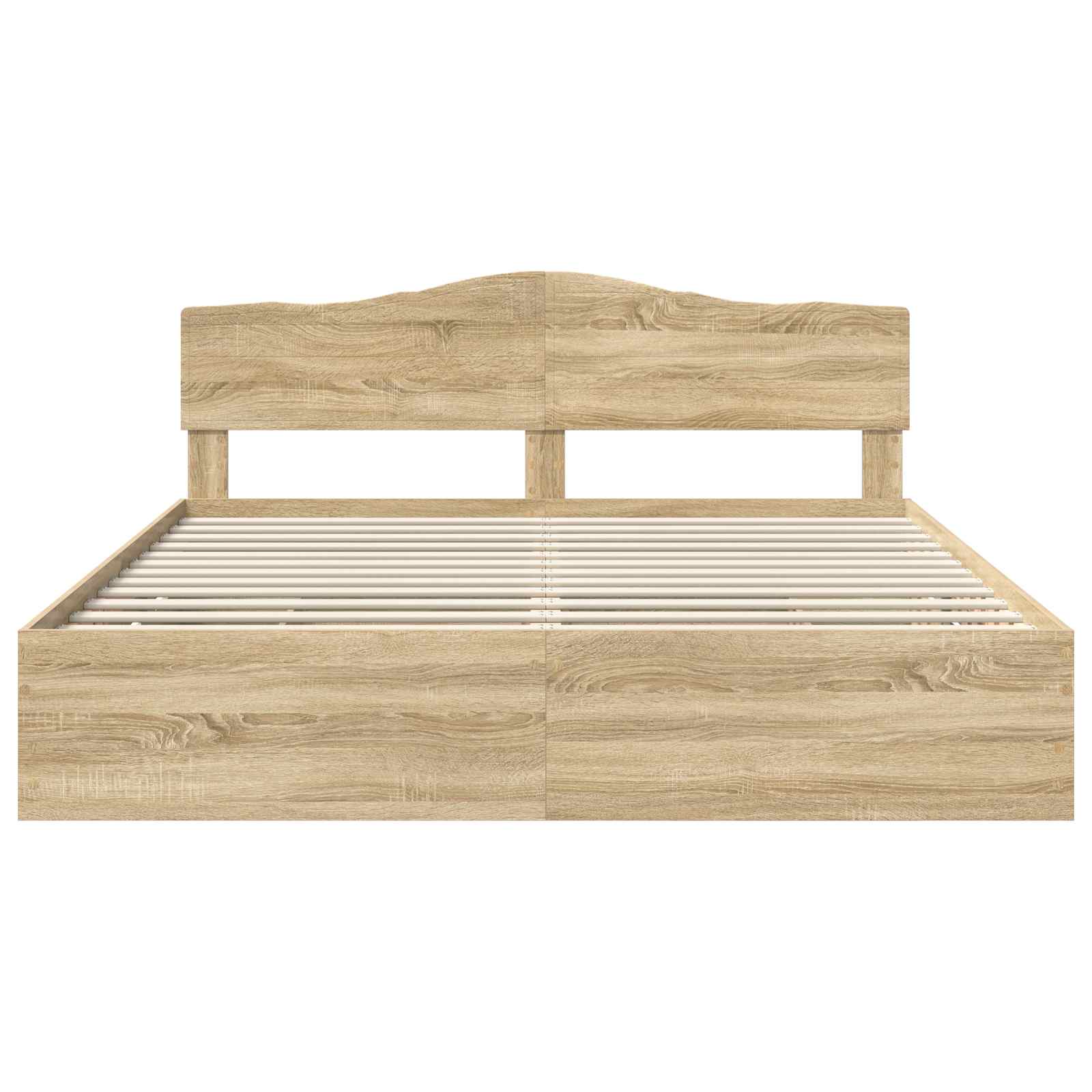 Bedframe met lade Sonoma Eiken 200 x 200 cm Ingenieurshout is nu te koop bij PeponiXL, paradijselijk wonen!