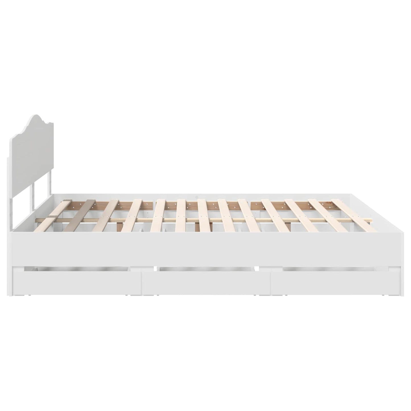Bedframe met lade met opslag Wit 180 x 200 cm Ingenieurshout is nu te koop bij PeponiXL, paradijselijk wonen!