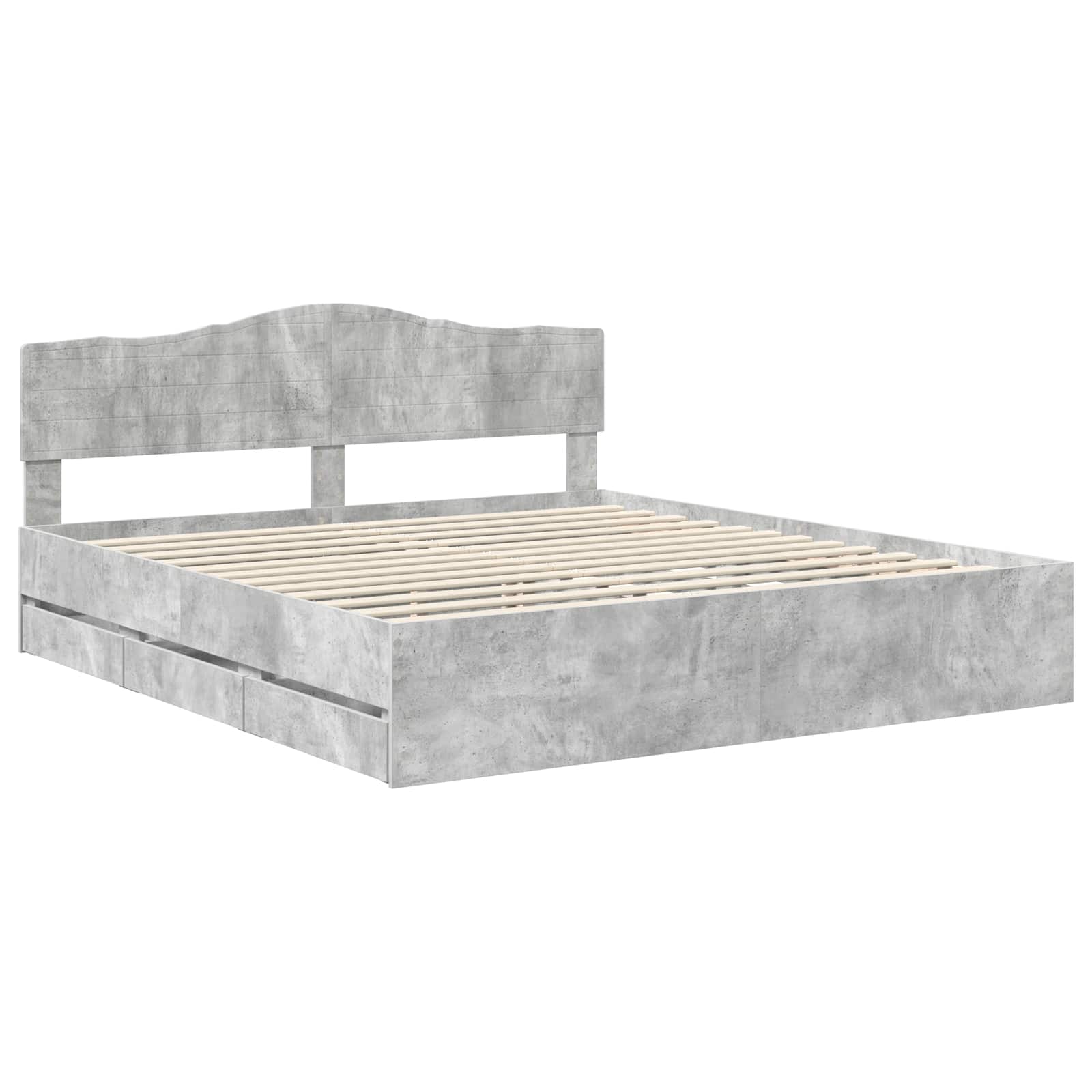 Bedframe met lade Beton Grijs 180 x 200 cm Ingenieurshout is nu te koop bij PeponiXL, paradijselijk wonen!