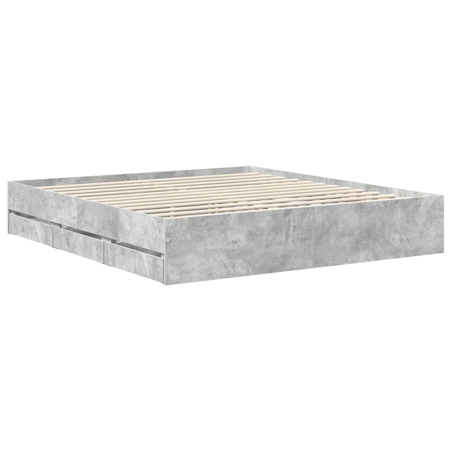 Bedframe met lade Beton Grijs 180 x 200 cm Ingenieurshout is nu te koop bij PeponiXL, paradijselijk wonen!