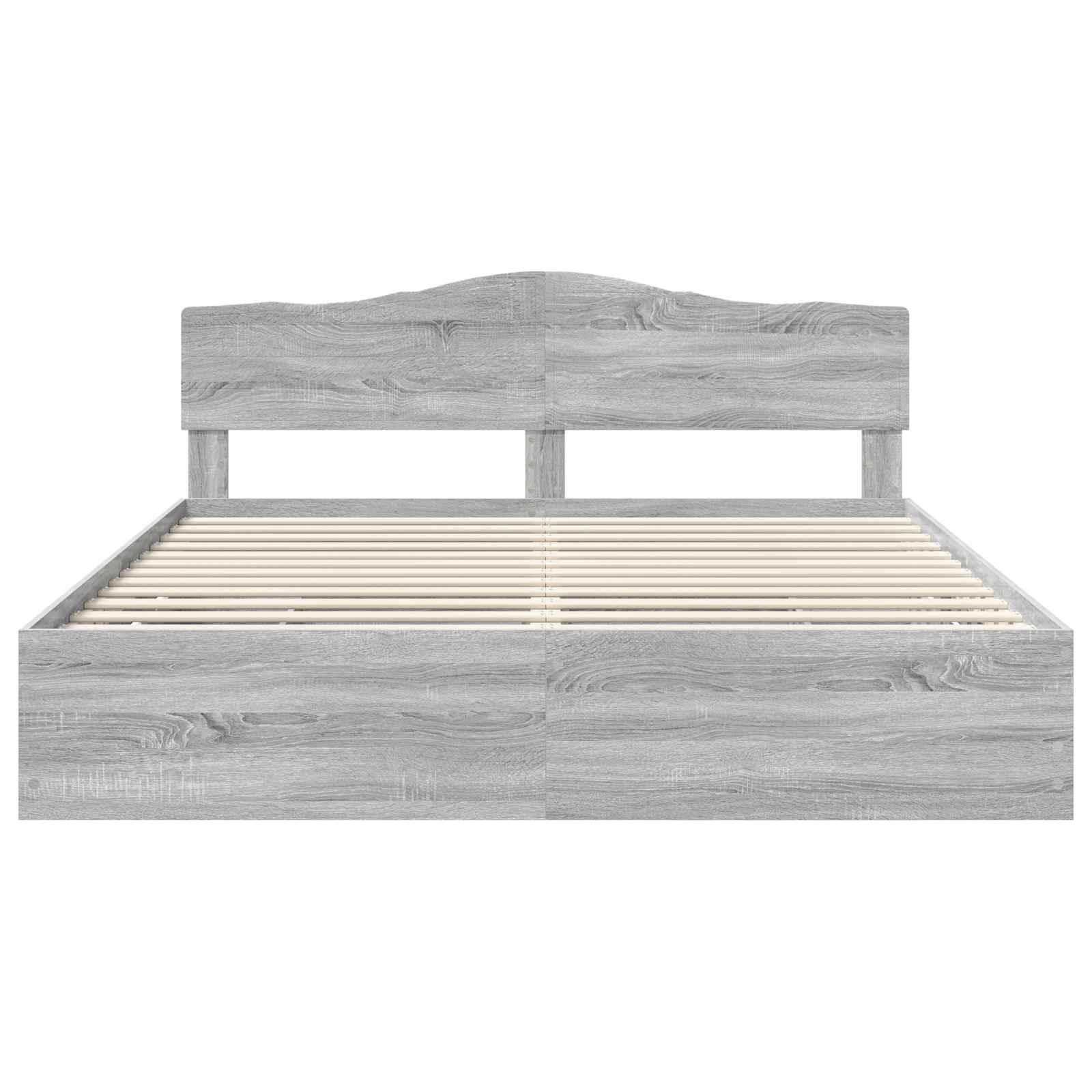 Bedframe met lade Grijs Sonoma 180 x 200 cm Ingenieurshout is nu te koop bij PeponiXL, paradijselijk wonen!