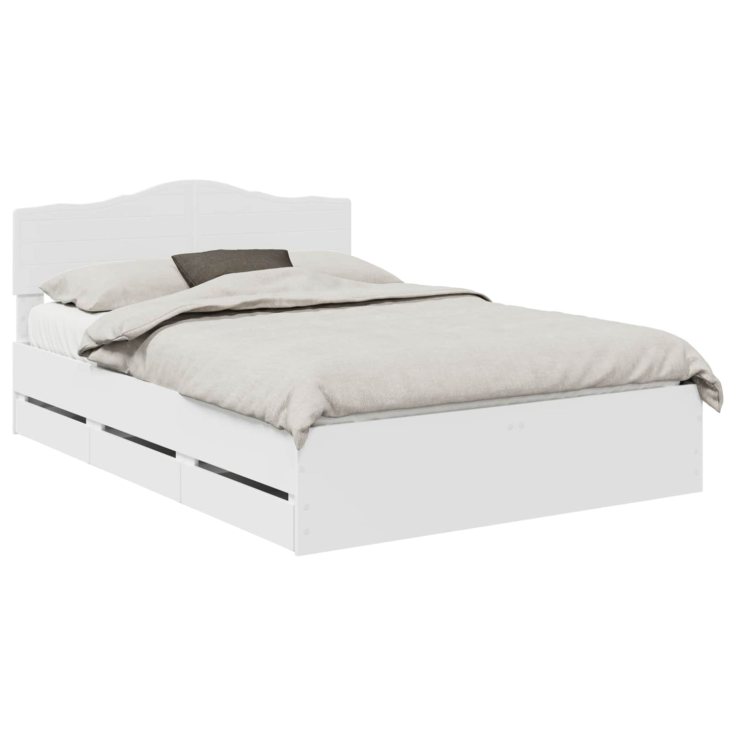 Bedframe met lade met opslag Wit 160 x 200 cm Ingenieurshout is nu te koop bij PeponiXL, paradijselijk wonen!