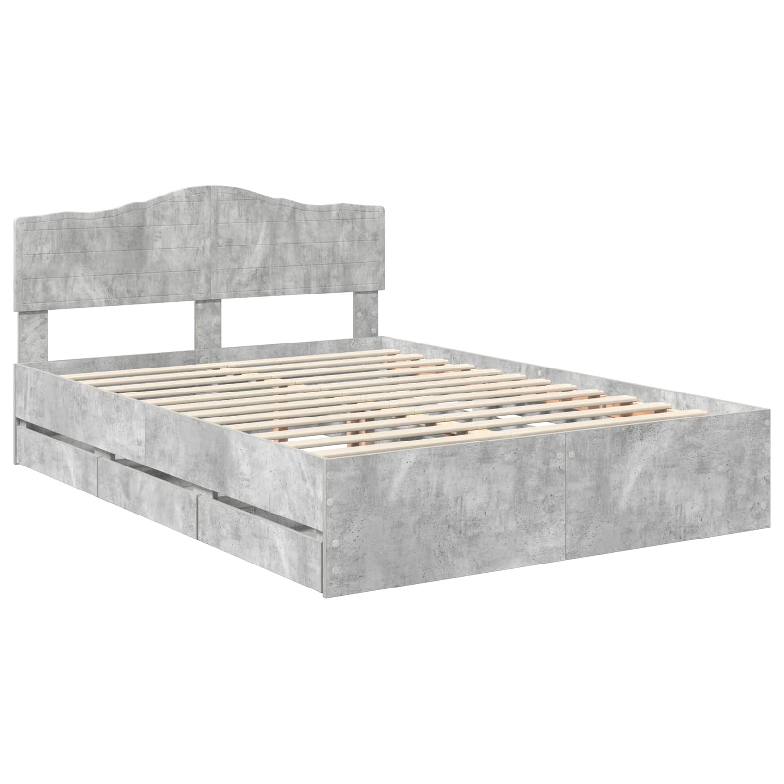 Bedframe met lade Beton Grijs 160 x 200 cm Ingenieurshout is nu te koop bij PeponiXL, paradijselijk wonen!