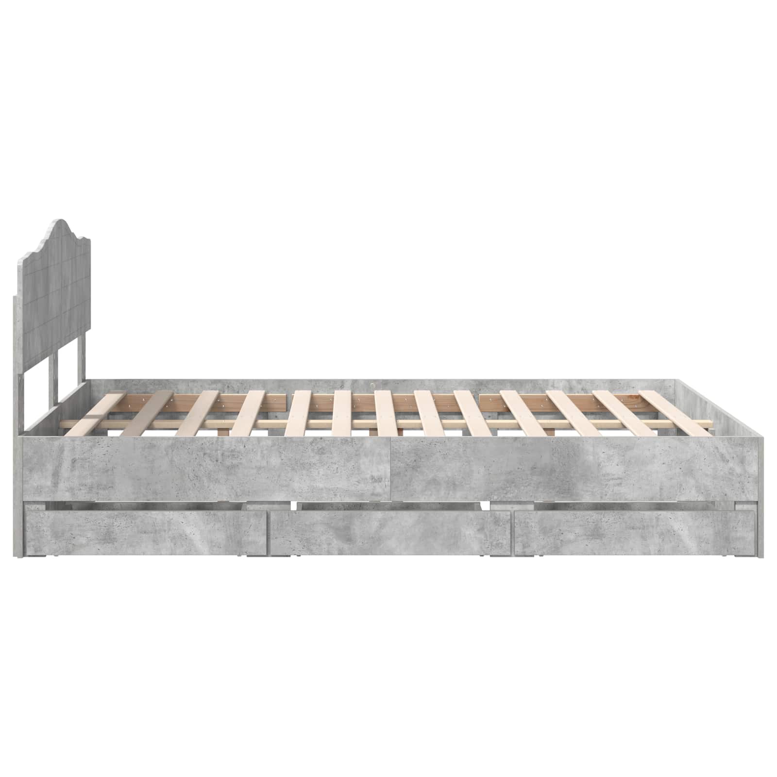 Bedframe met lade Beton Grijs 160 x 200 cm Ingenieurshout is nu te koop bij PeponiXL, paradijselijk wonen!