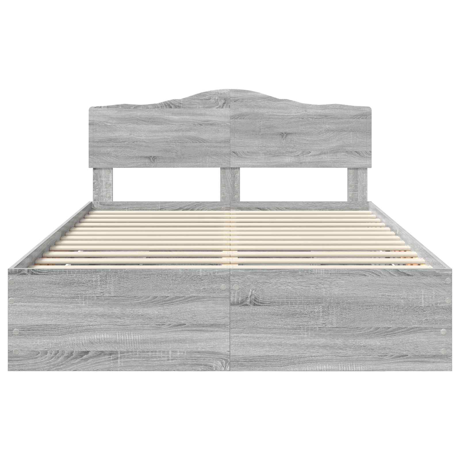 Bedframe met lade Grijs Sonoma 160 x 200 cm Ingenieurshout is nu te koop bij PeponiXL, paradijselijk wonen!