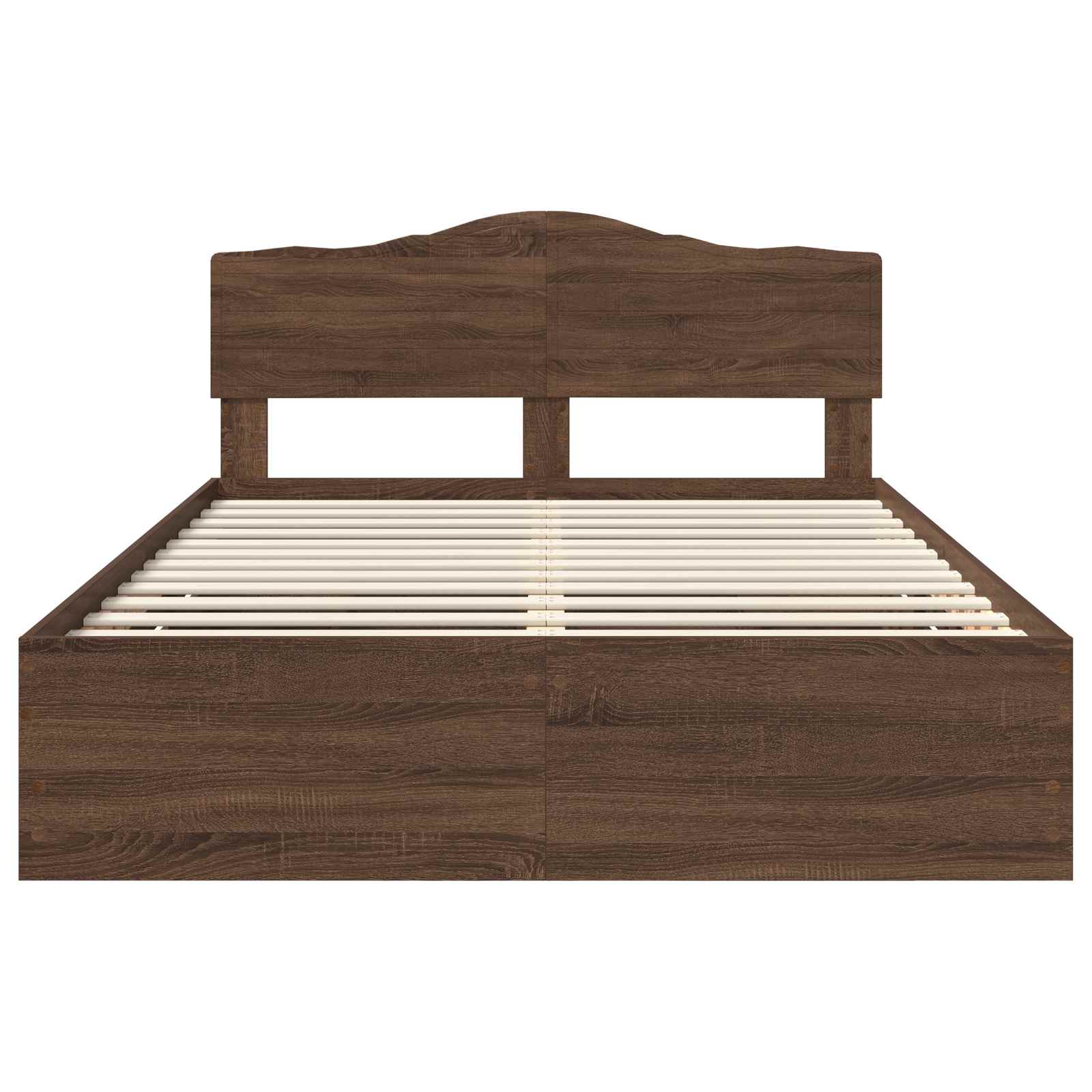 Bedframe met lade Bruin Eiken 150 x 200 cm Ingenieurshout is nu te koop bij PeponiXL, paradijselijk wonen!
