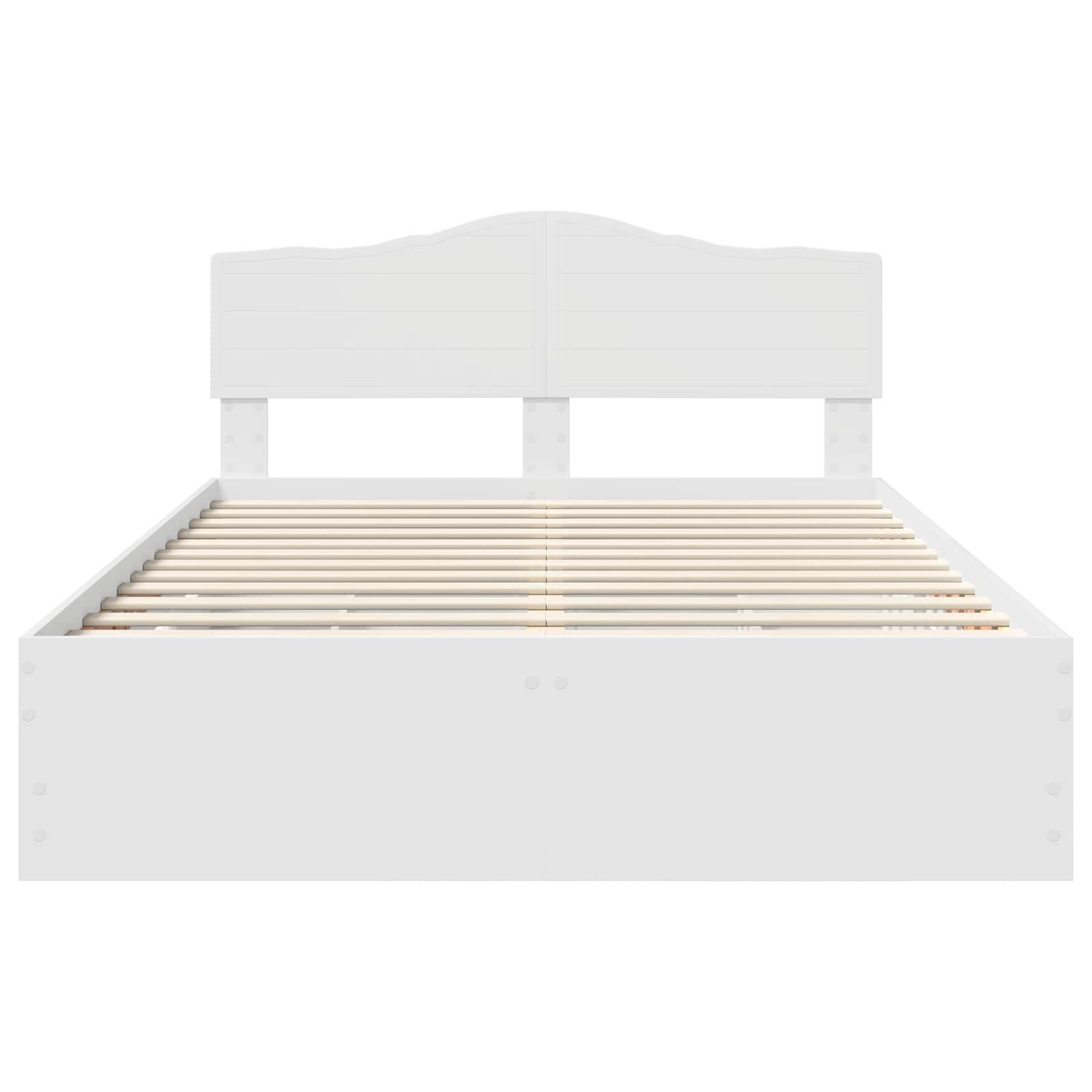 Bedframe met lade met opslag Wit 140 x 190 cm Ingenieurshout is nu te koop bij PeponiXL, paradijselijk wonen!