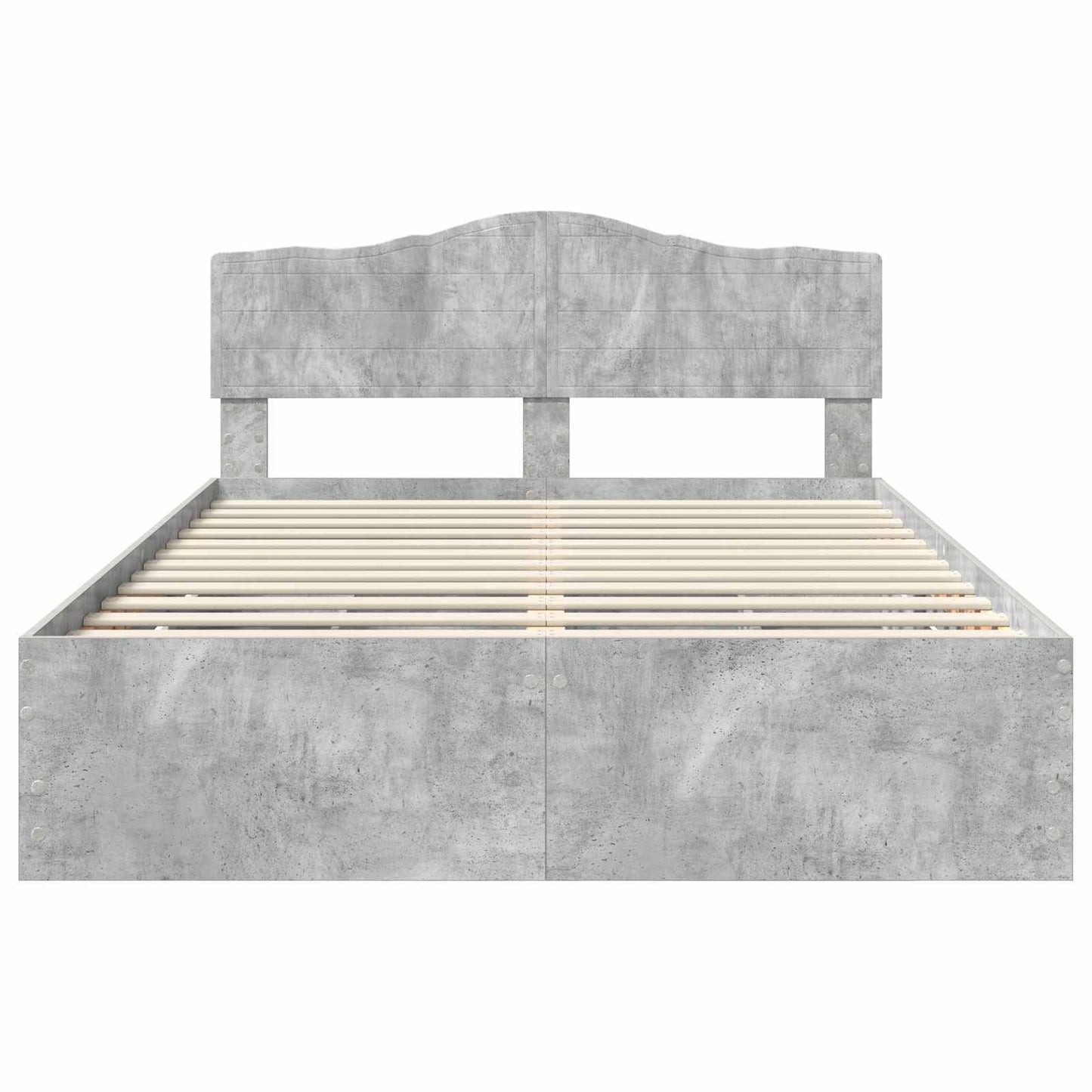 Bedframe met lade Beton Grijs 140 x 190 cm Ingenieurshout is nu te koop bij PeponiXL, paradijselijk wonen!