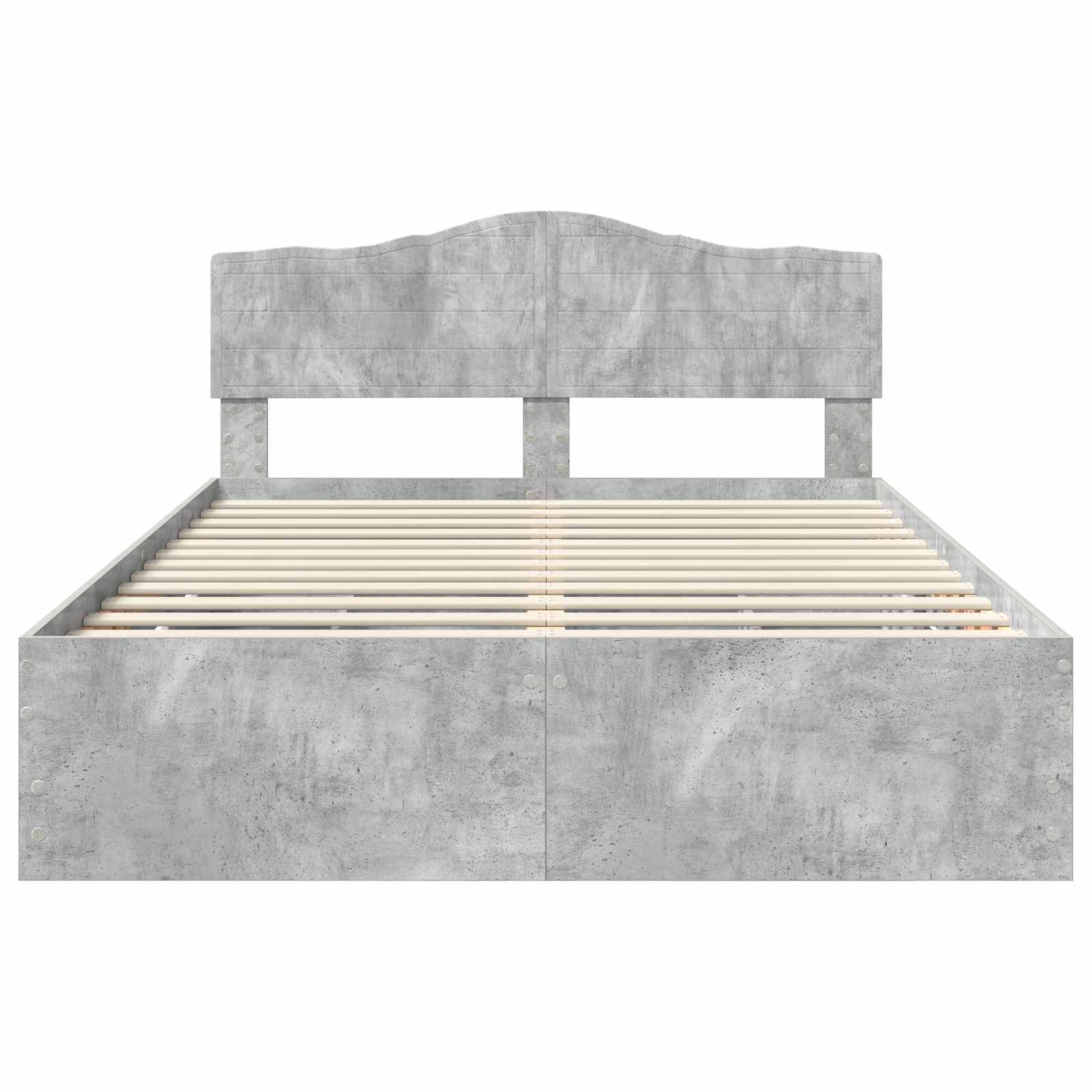 Bedframe met lade Beton Grijs 140 x 190 cm Ingenieurshout is nu te koop bij PeponiXL, paradijselijk wonen!