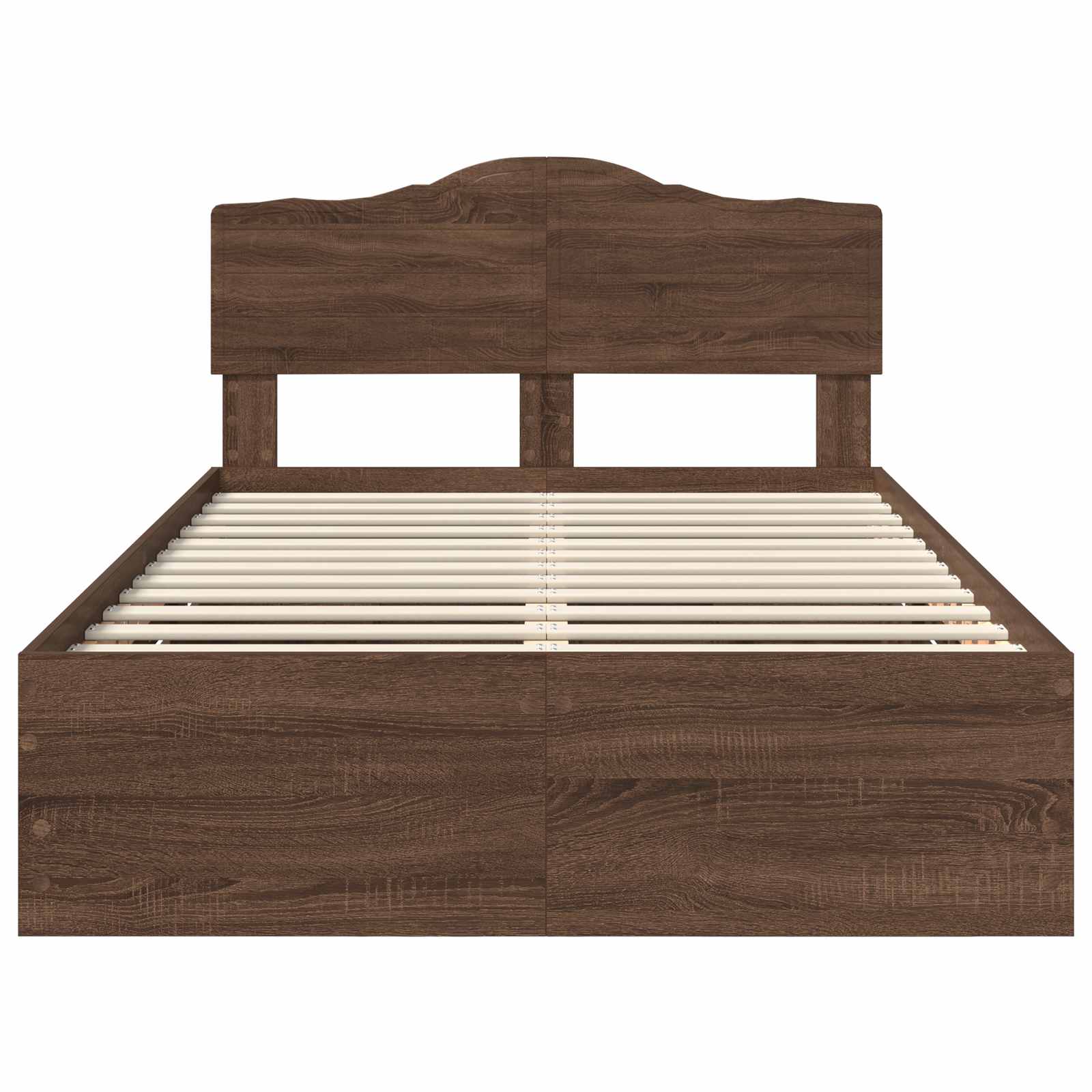 Bedframe met lade Bruin Eiken 135 x 190 cm Ingenieurshout is nu te koop bij PeponiXL, paradijselijk wonen!