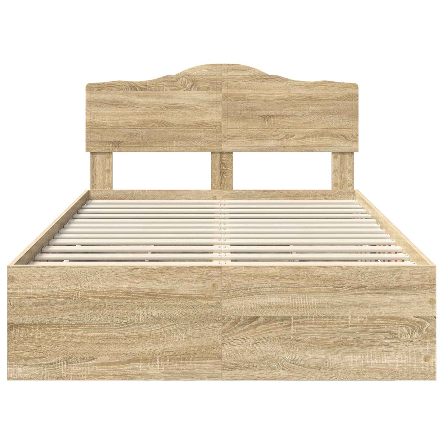 Bedframe met lade Sonoma Eiken 120 x 190 cm Ingenieurshout is nu te koop bij PeponiXL, paradijselijk wonen!