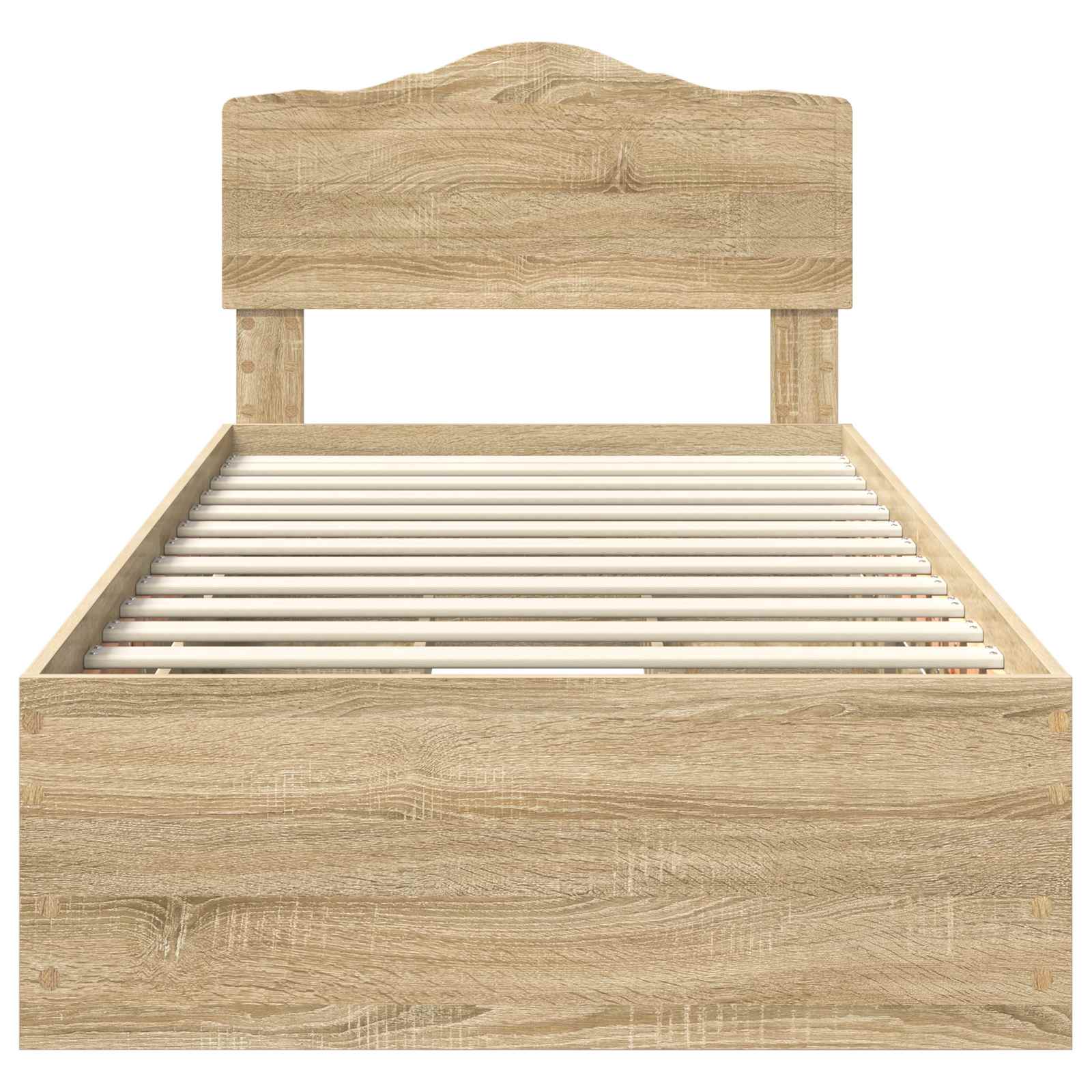 Bedframe met lade Sonoma Eiken 100 x 200 cm Ingenieurshout is nu te koop bij PeponiXL, paradijselijk wonen!