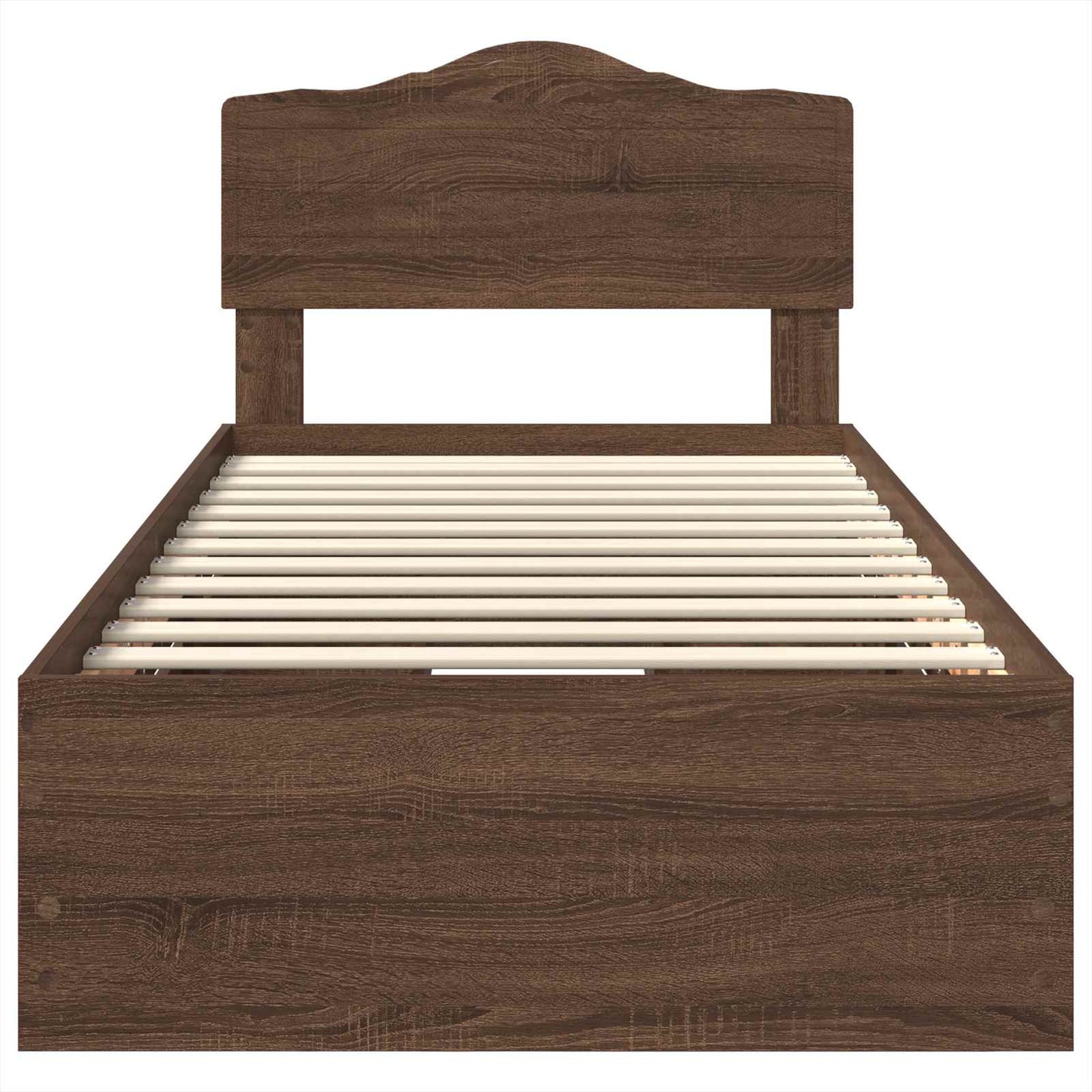 Bedframe met lade Bruin Eiken 90 x 200 cm Ingenieurshout is nu te koop bij PeponiXL, paradijselijk wonen!